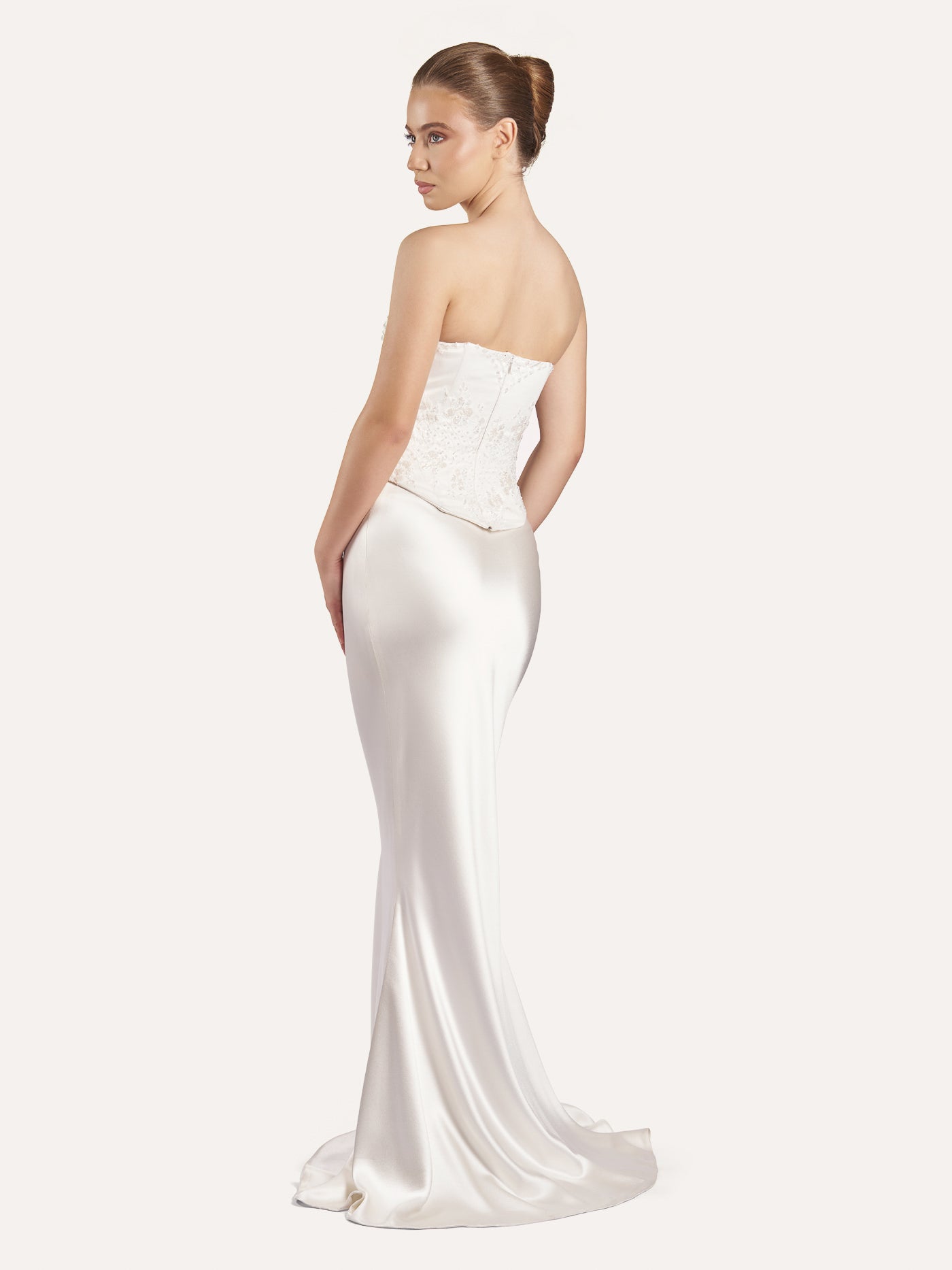 Embellished Lace Sweetheart Silk Corset