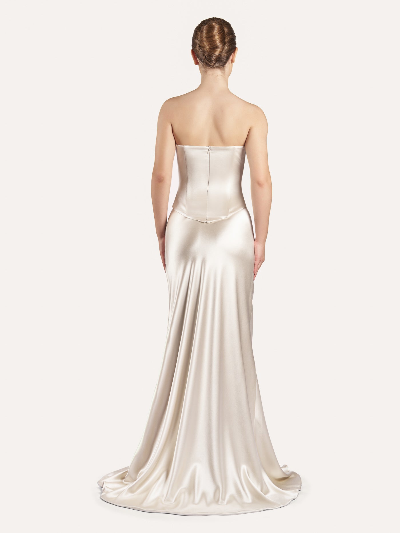 A-Line Bias-Cut Long Silk Skirt