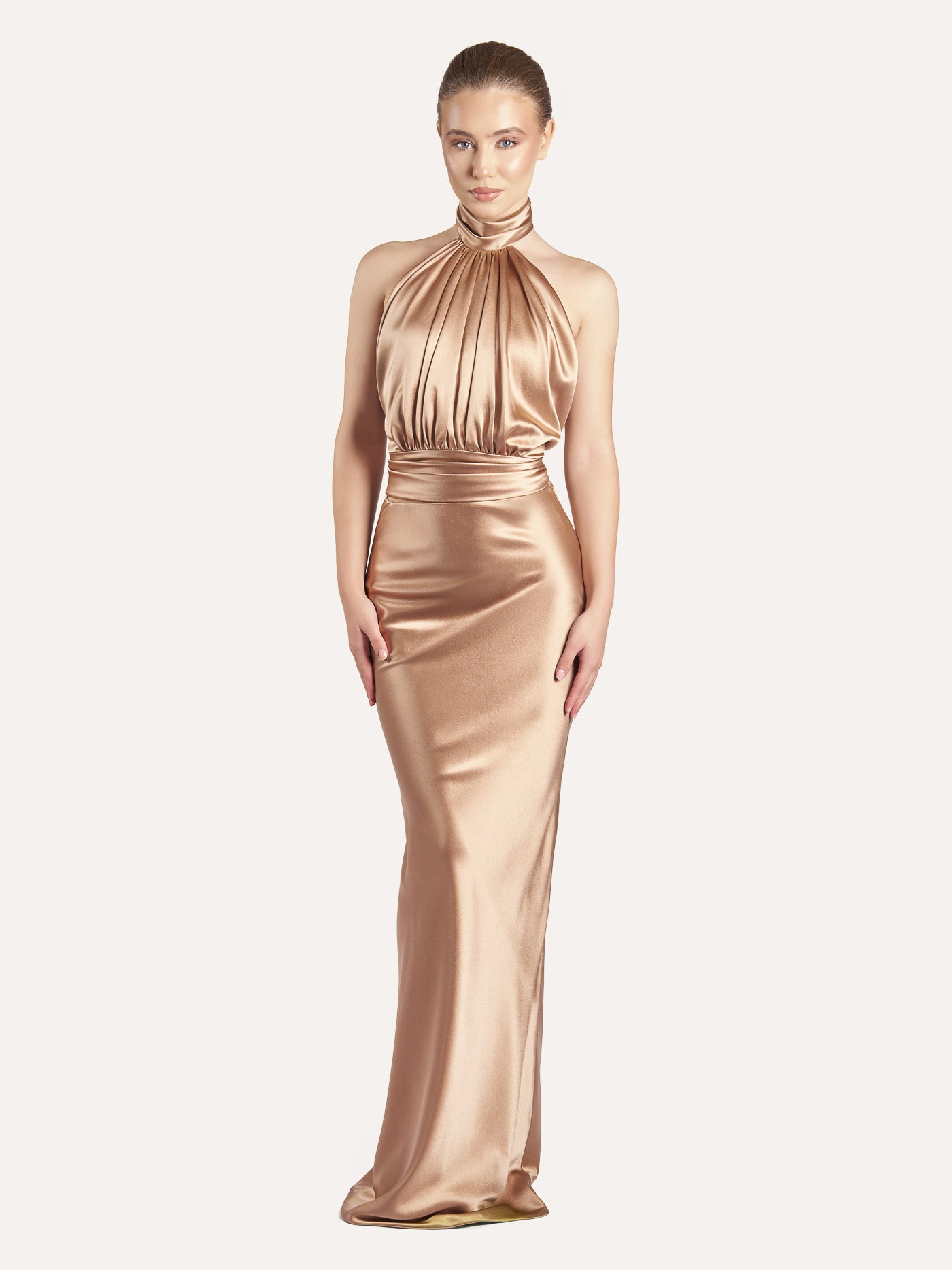 Long Bias-Cut Silk Skirt