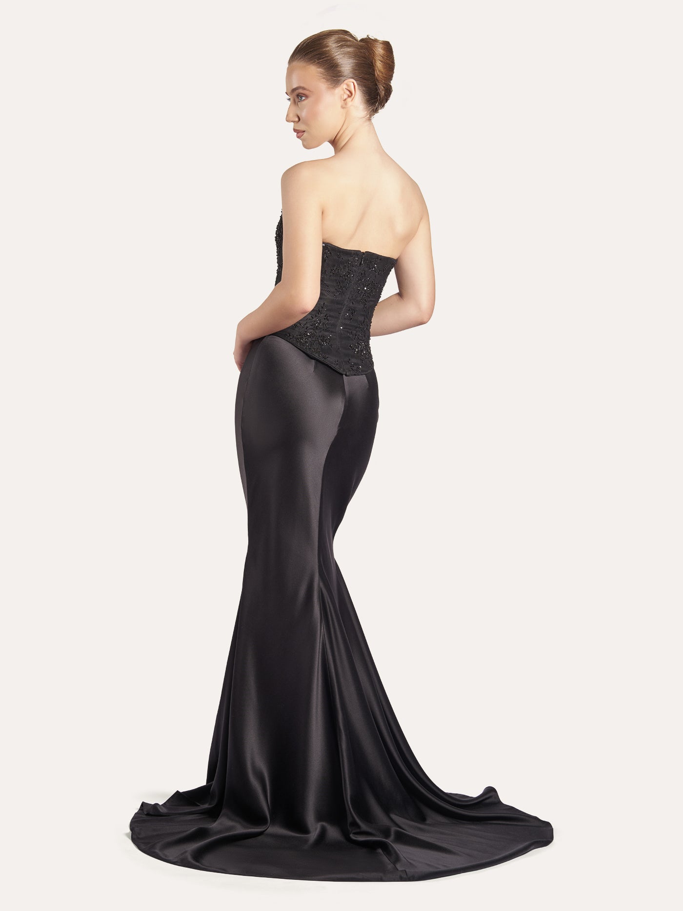 Embellished Lace Silk Corset