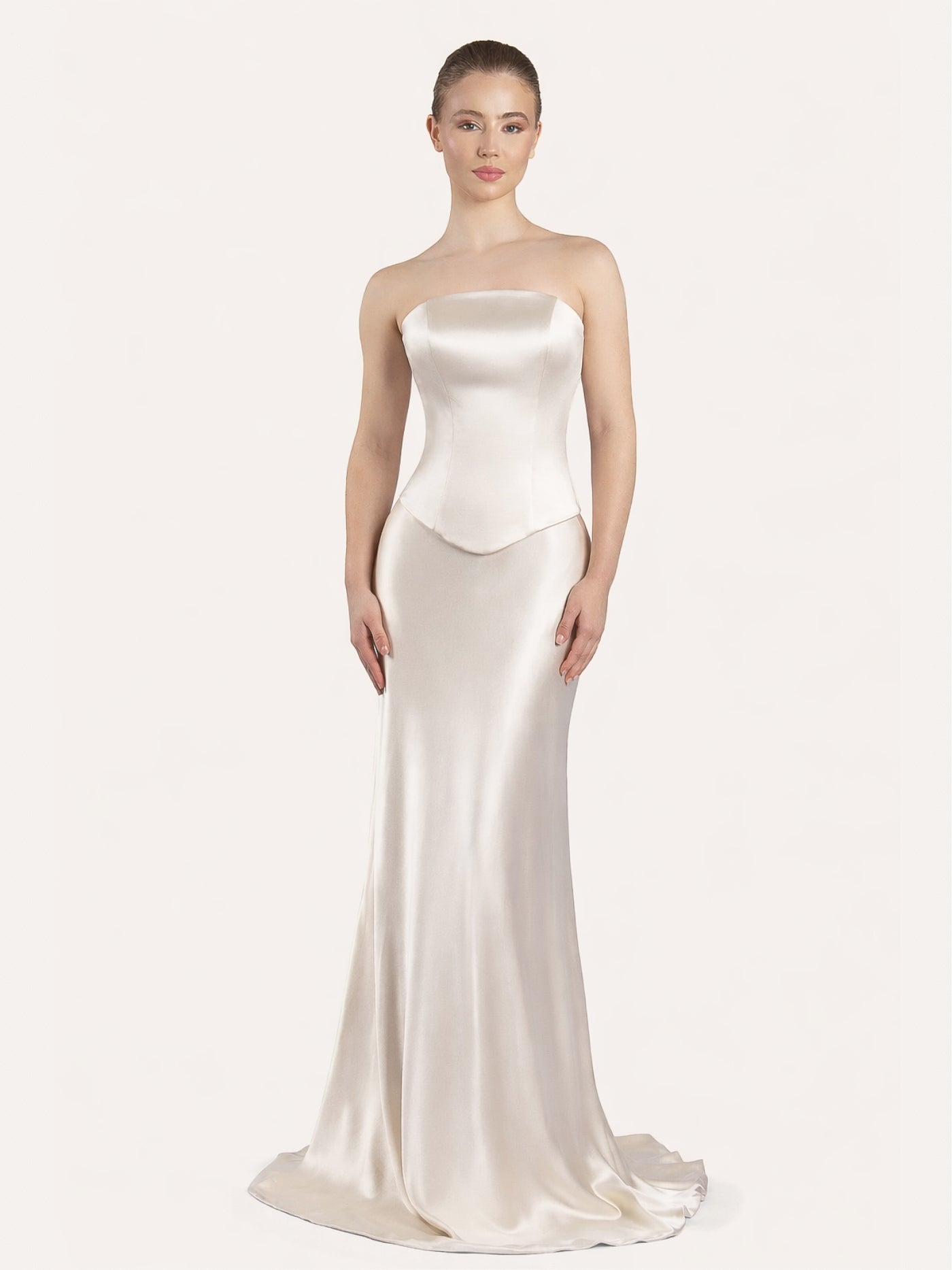 A-Shape Bias-Cut Long Silk Skirt