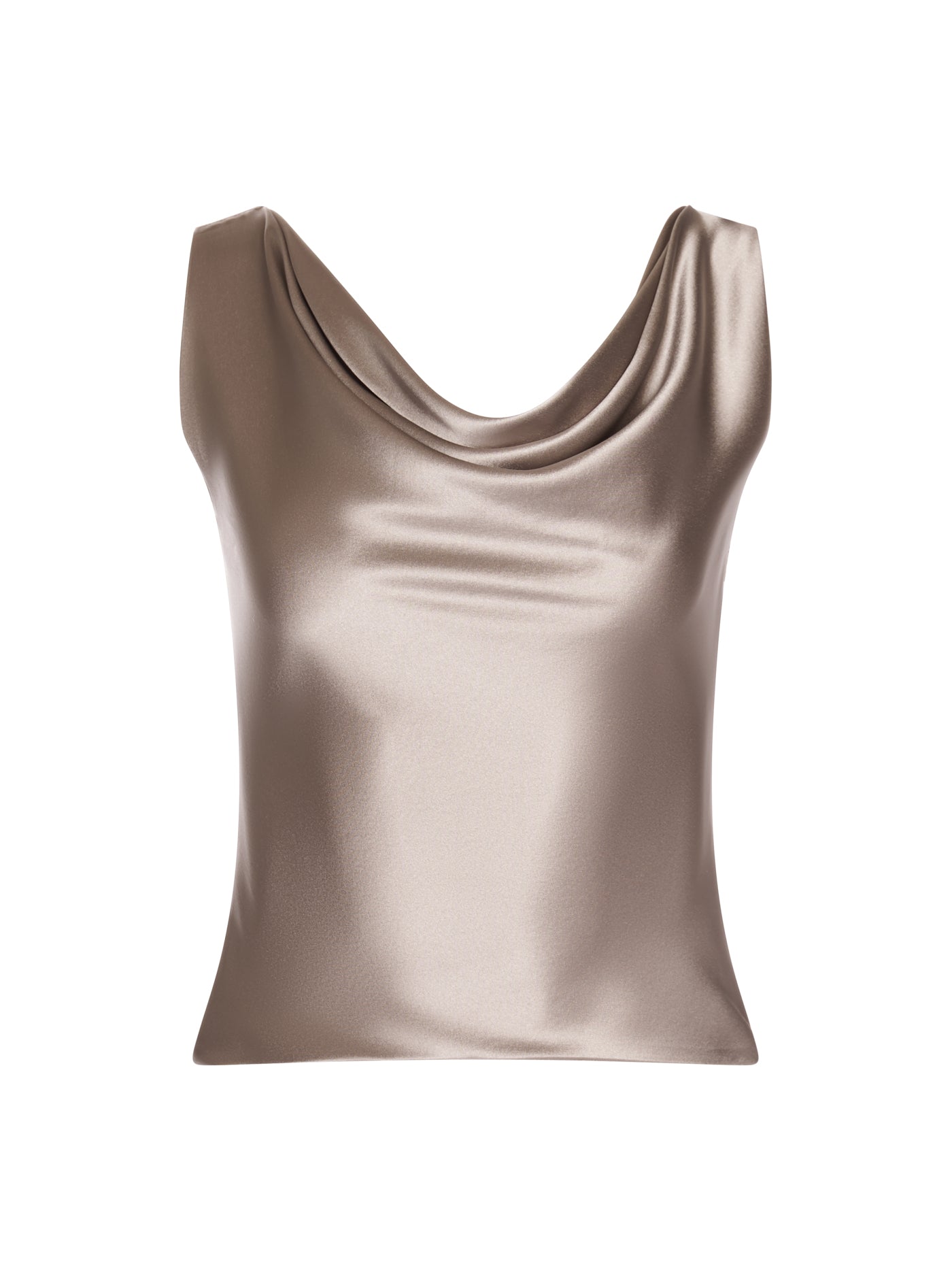 Draped Cowl Silk Blouse