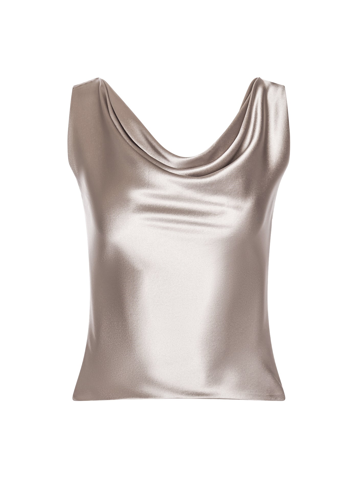 Draped Cowl Silk Blouse