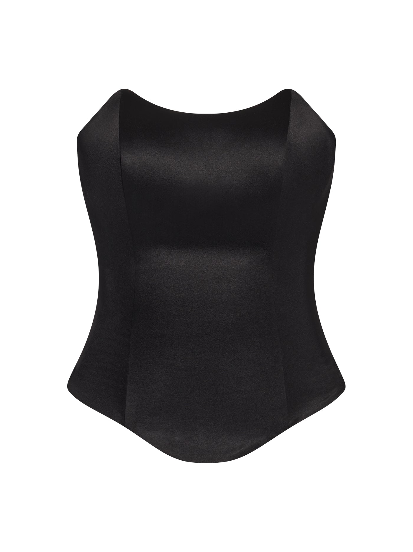 Silk Corset with Boat Neckline