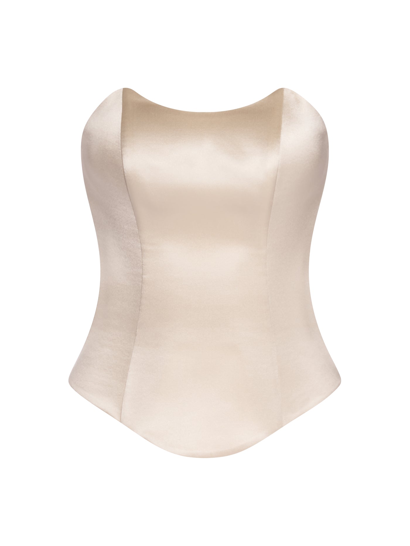Silk Corset with Boat Neckline
