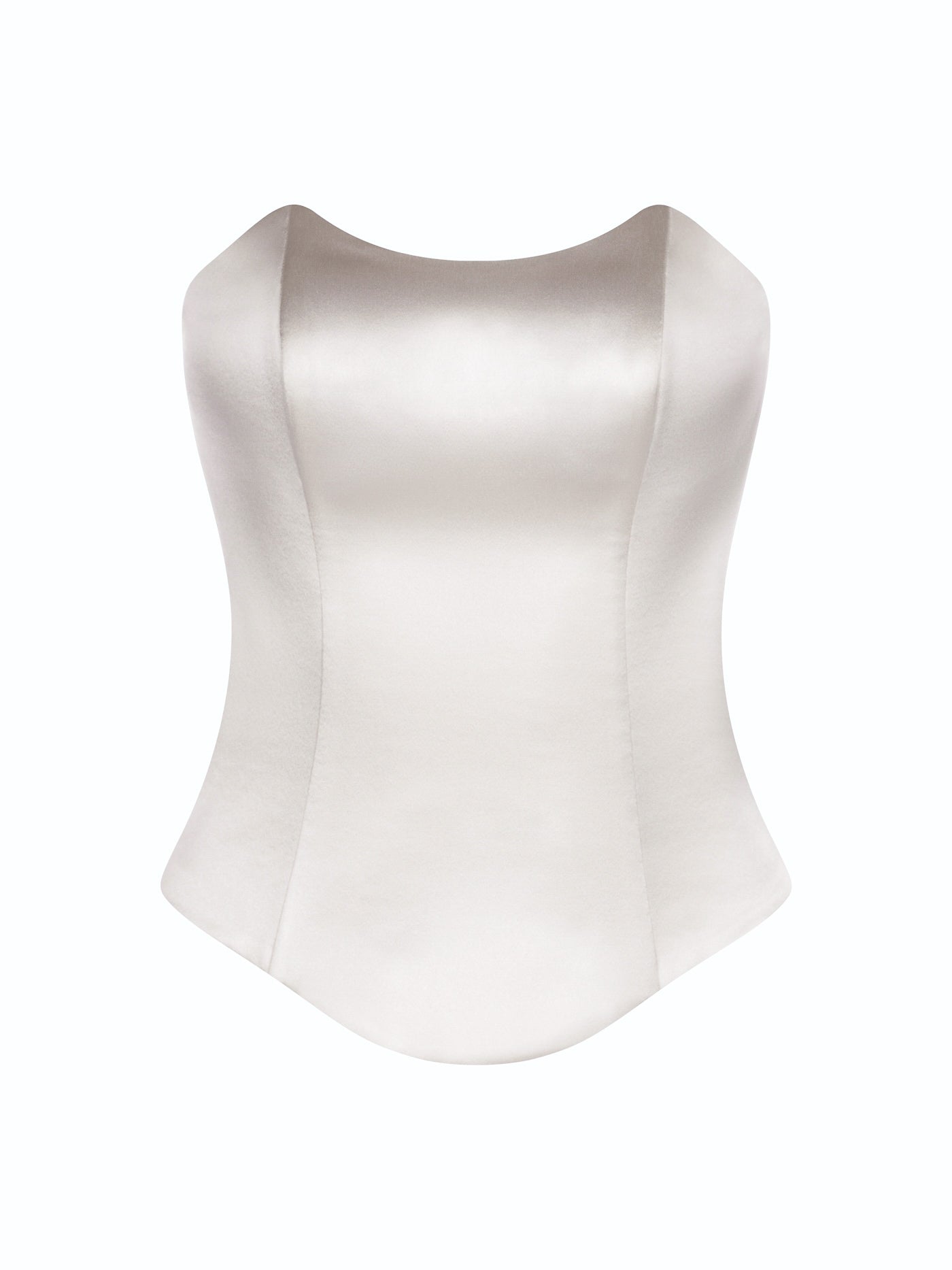 Silk Corset with Boat Neckline