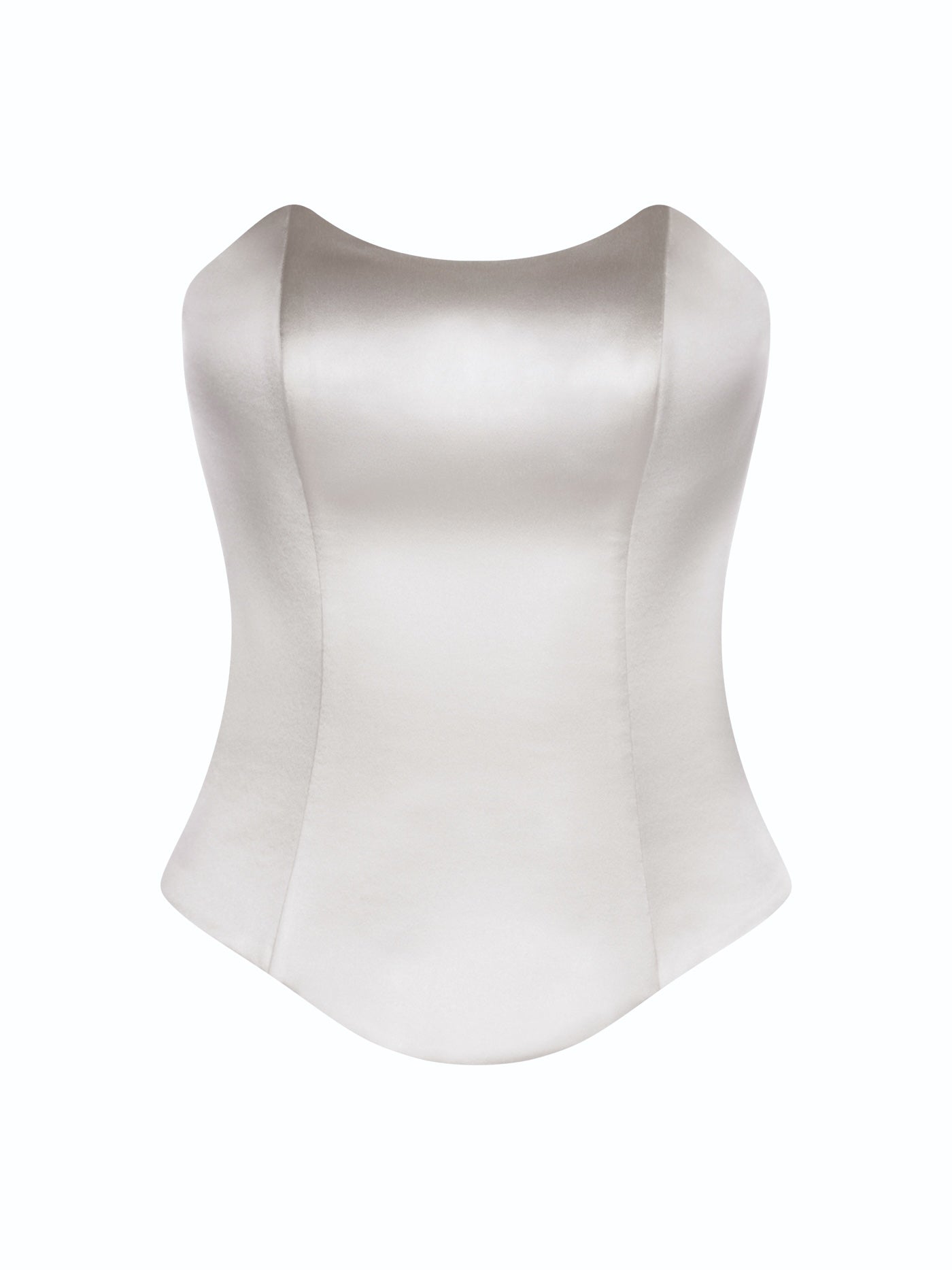 Silk Corset with Boat Neckline