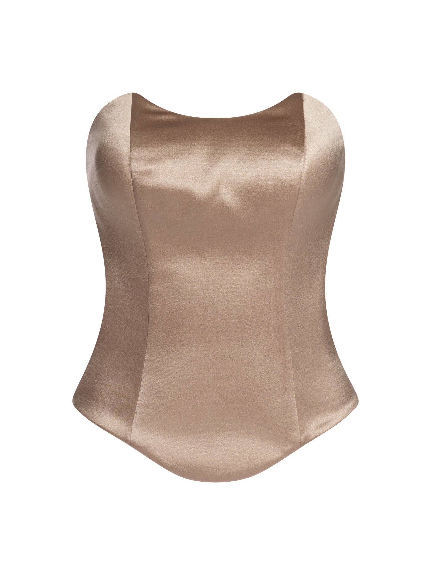 Silk Corset with Boat Neckline