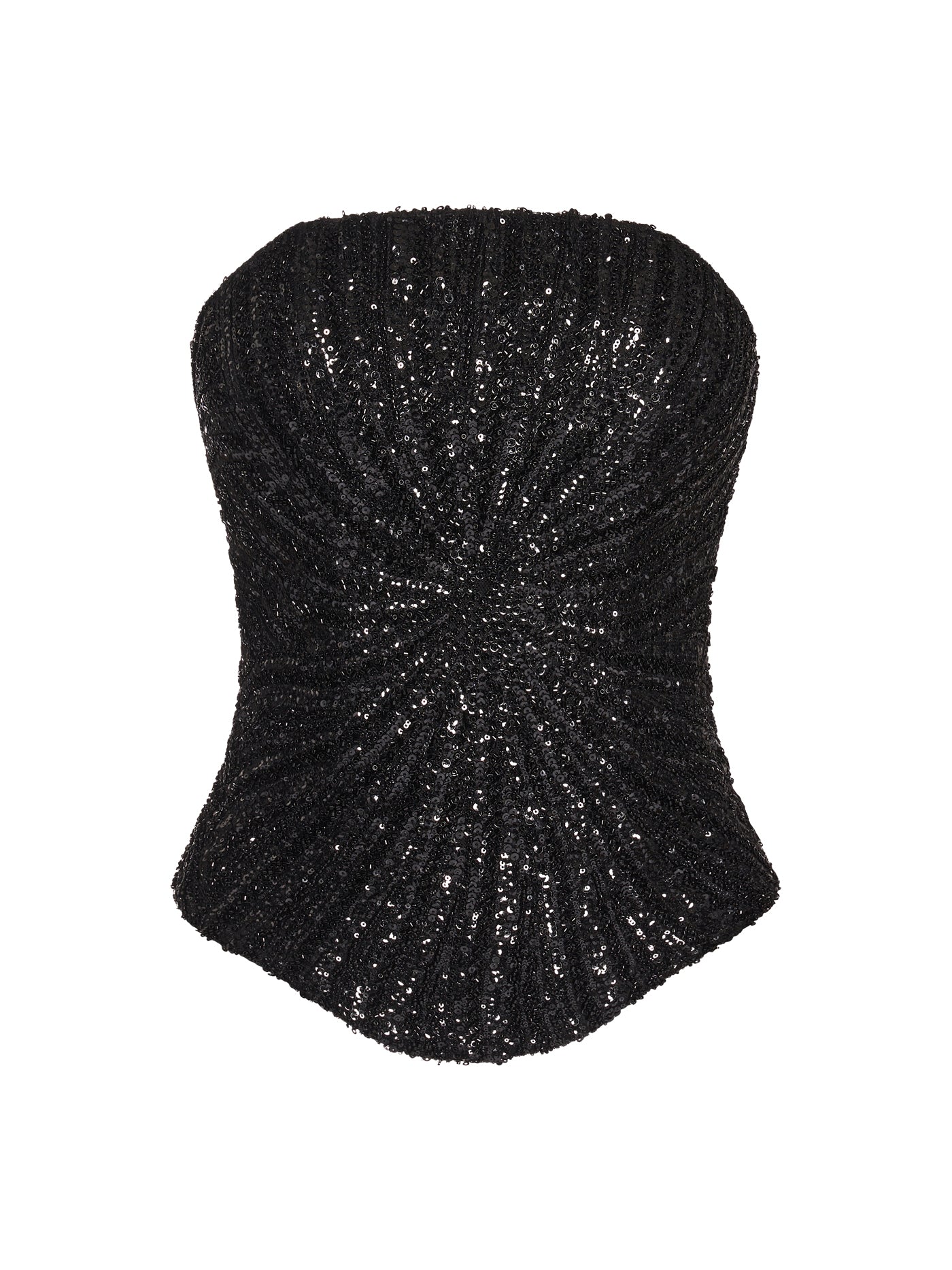 Sequined Round Silk Corset