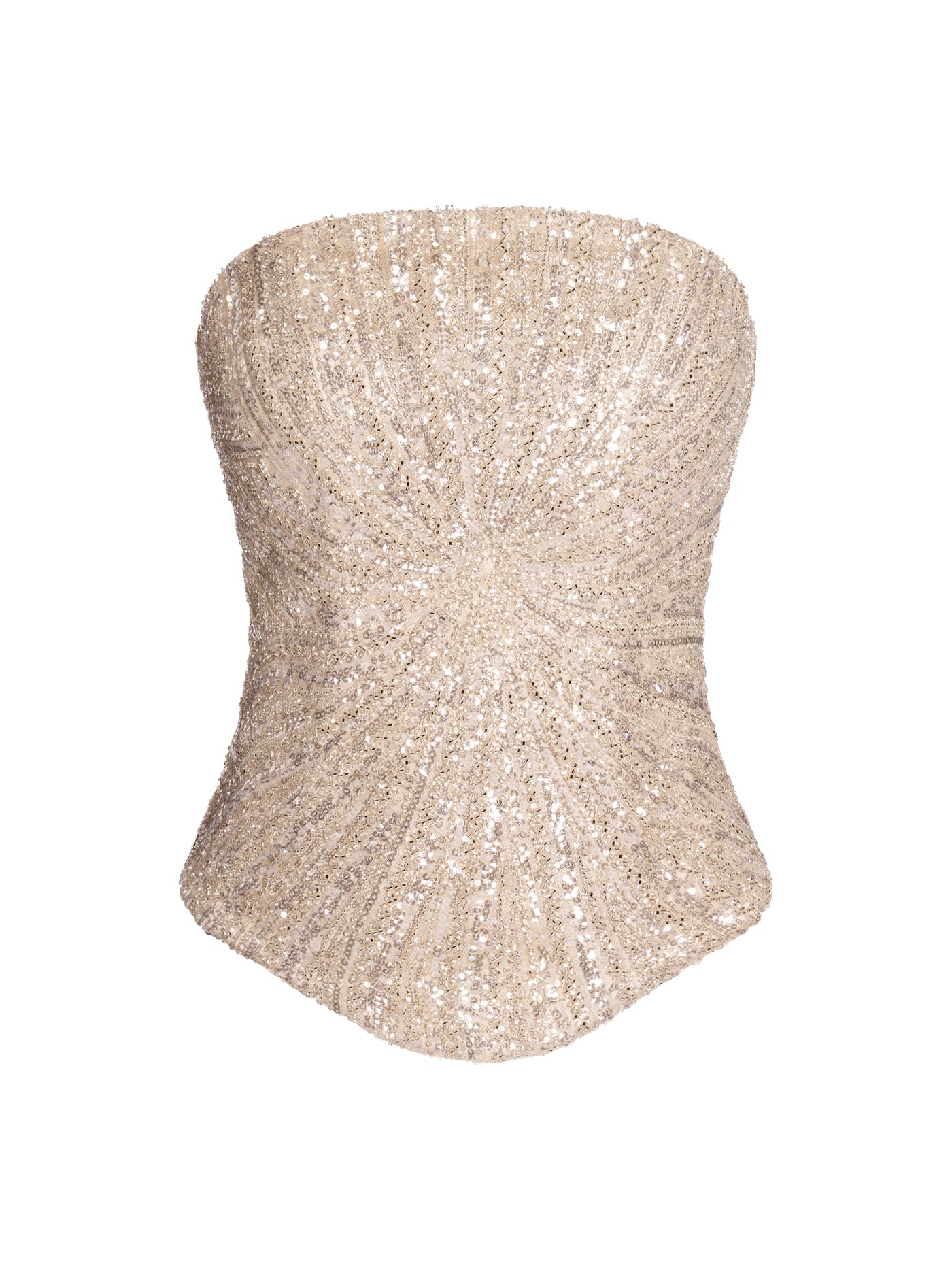 Sequined Round Silk Corset