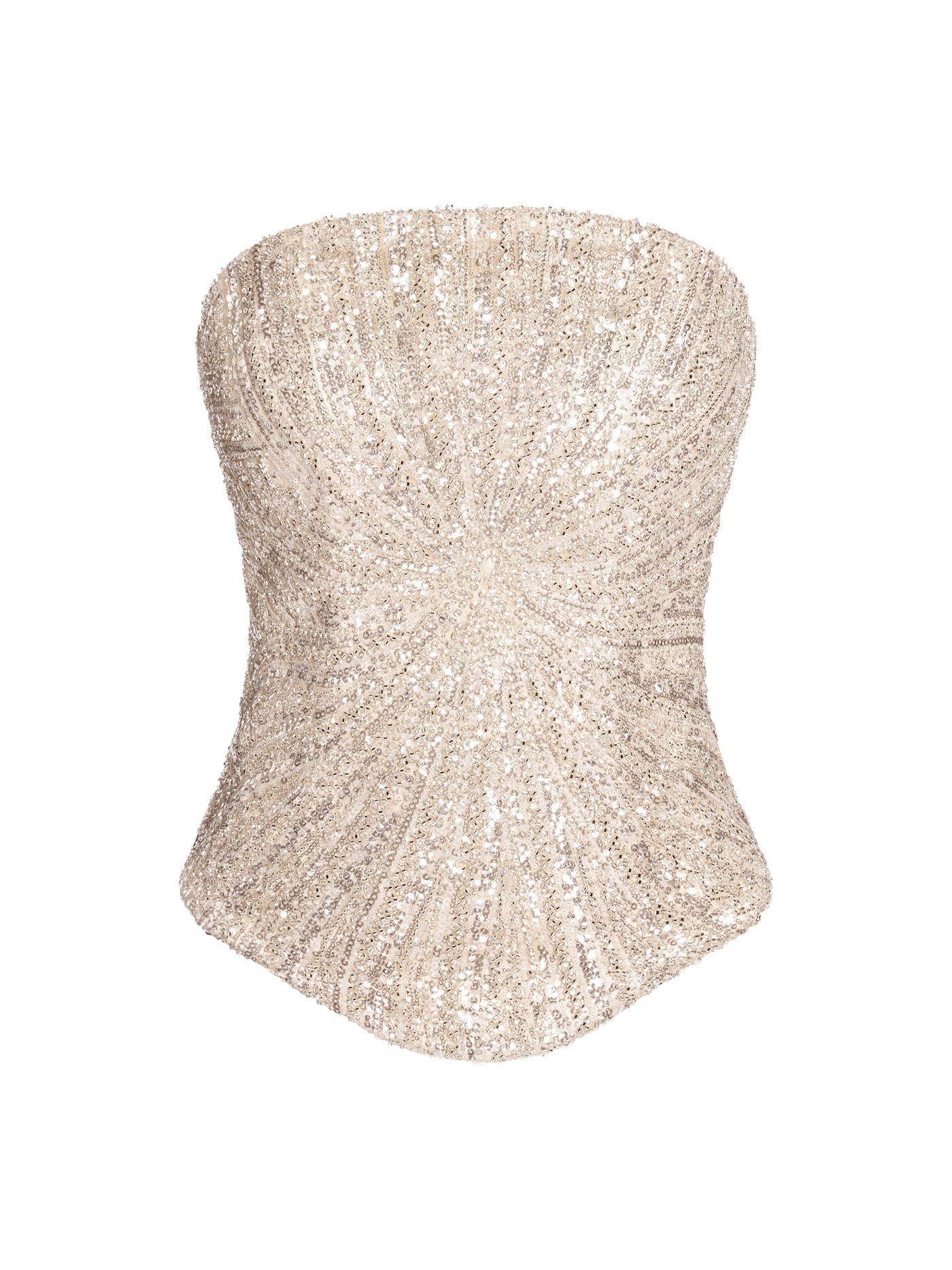 Embellished Round Silk Corset