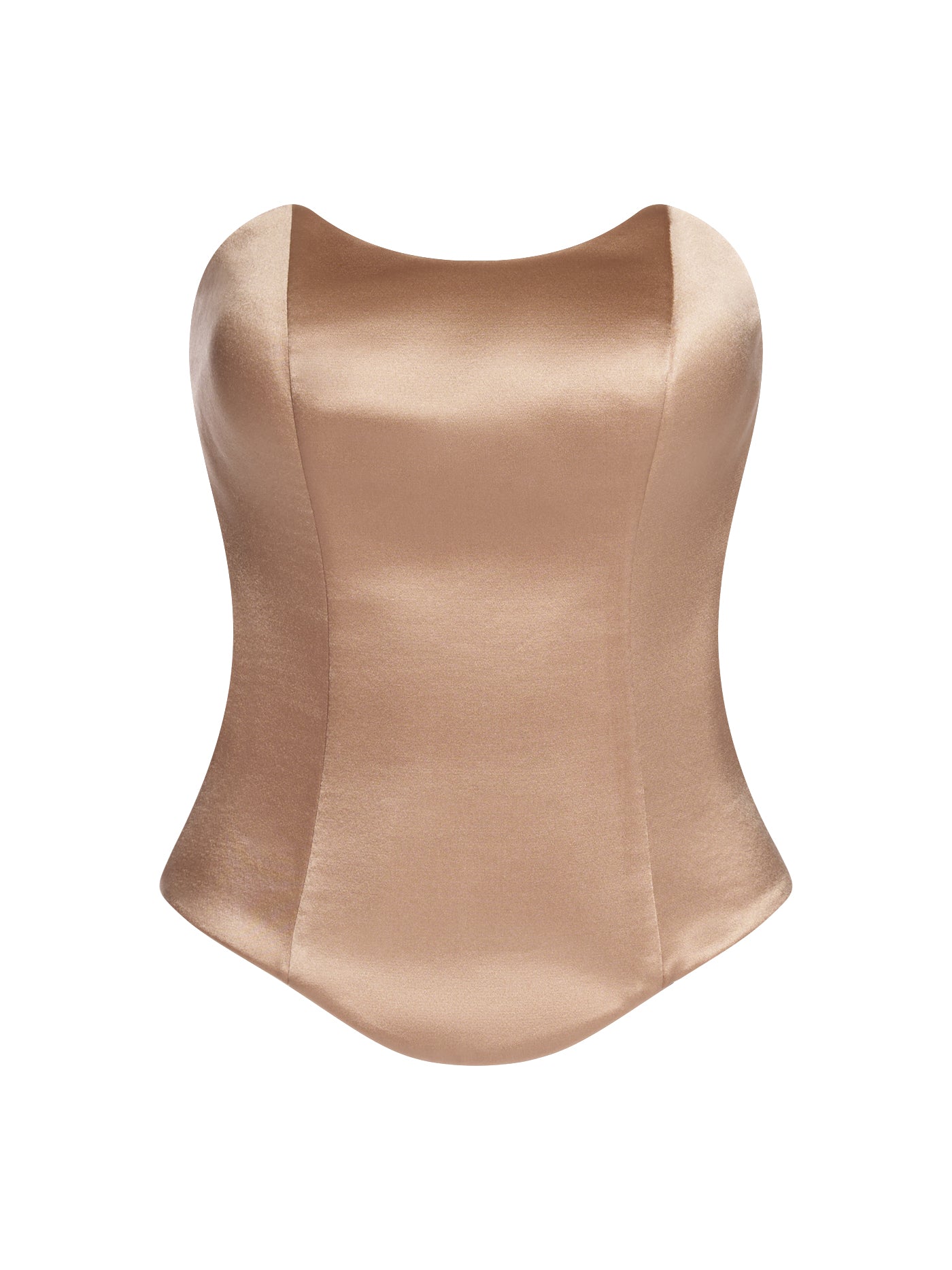 Silk Corset with Boat Neckline