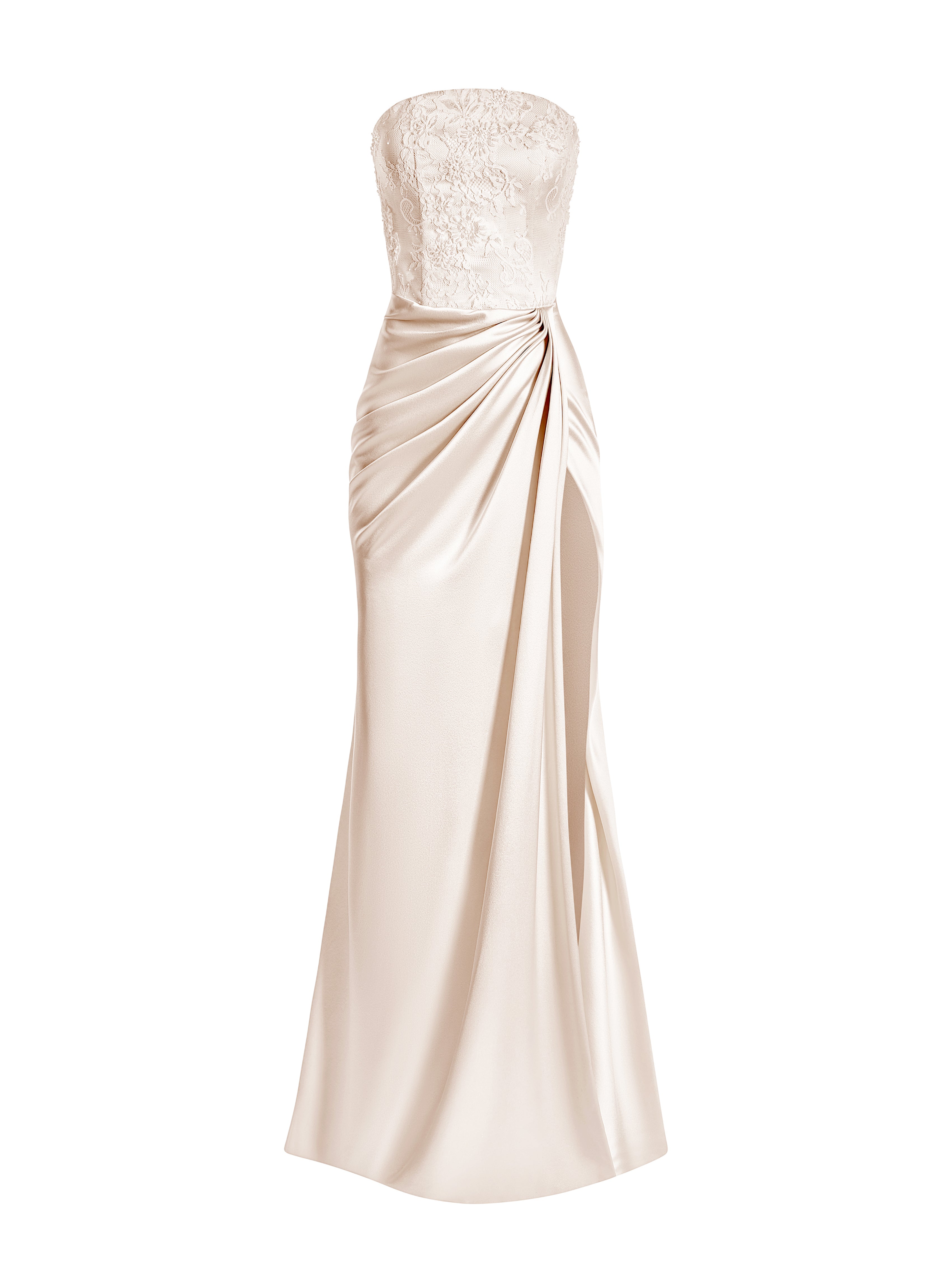 Round-neck draped dress