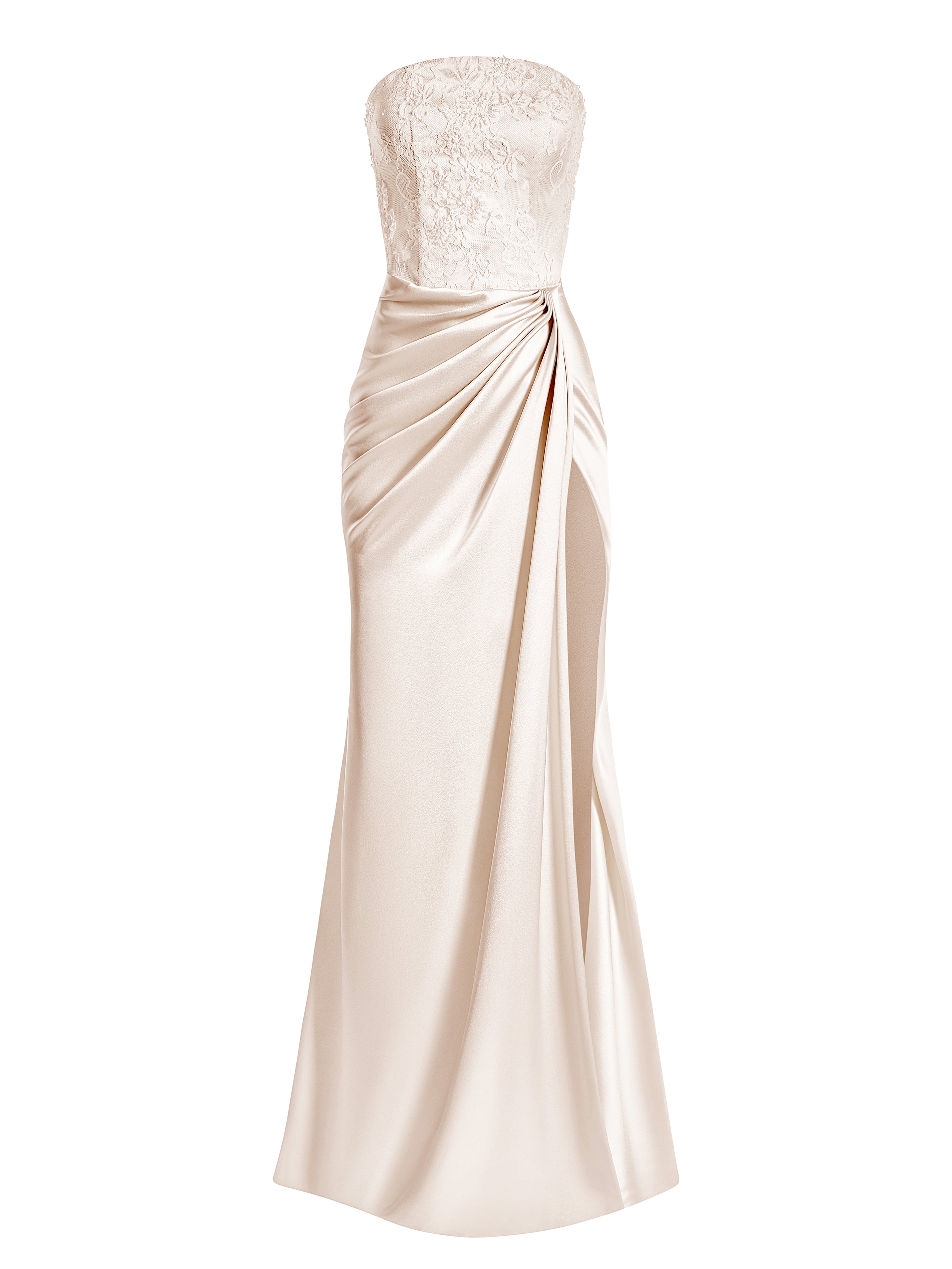 Round-neck draped dress