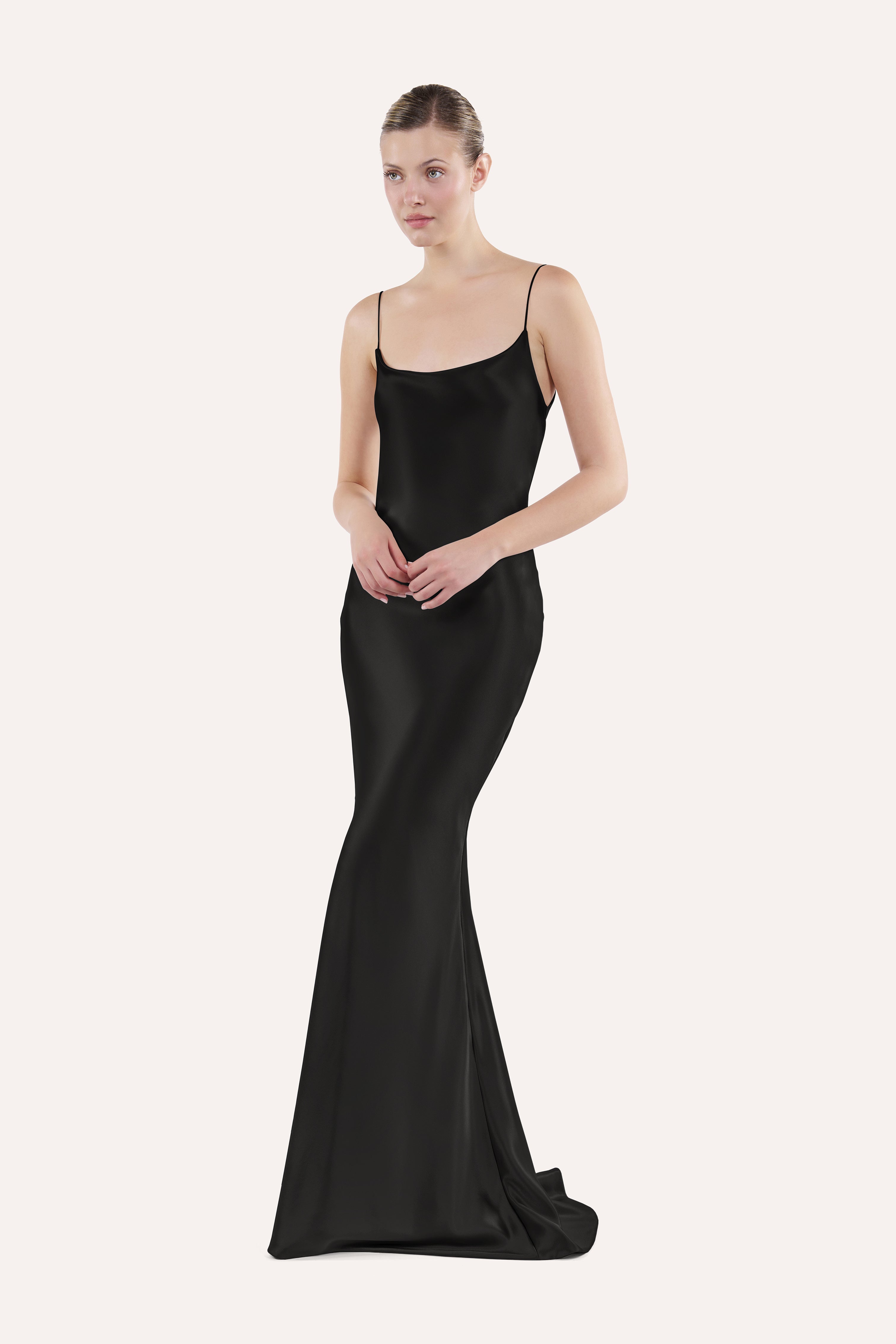 Boat-neck slip dress