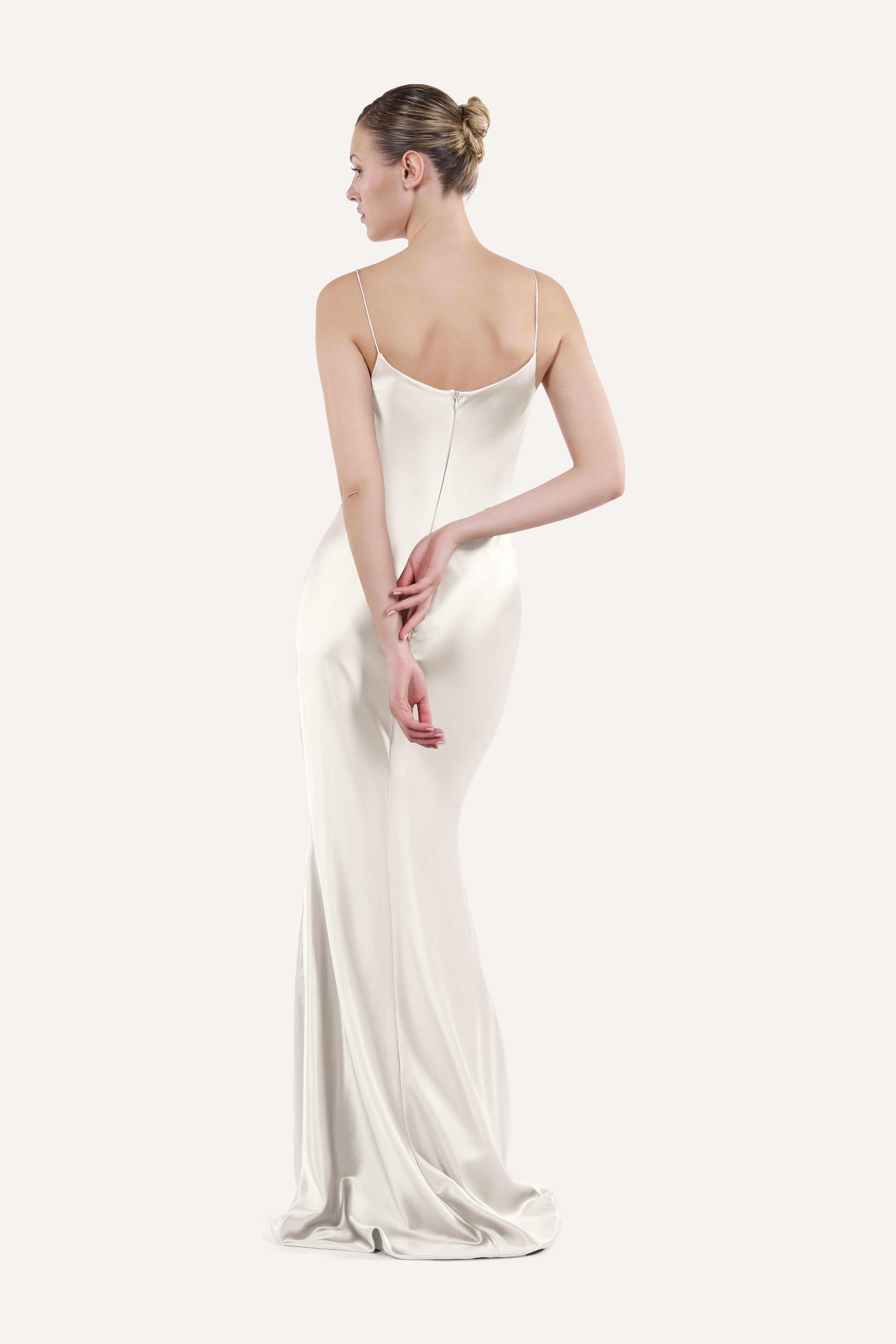 Boat-neck slip dress