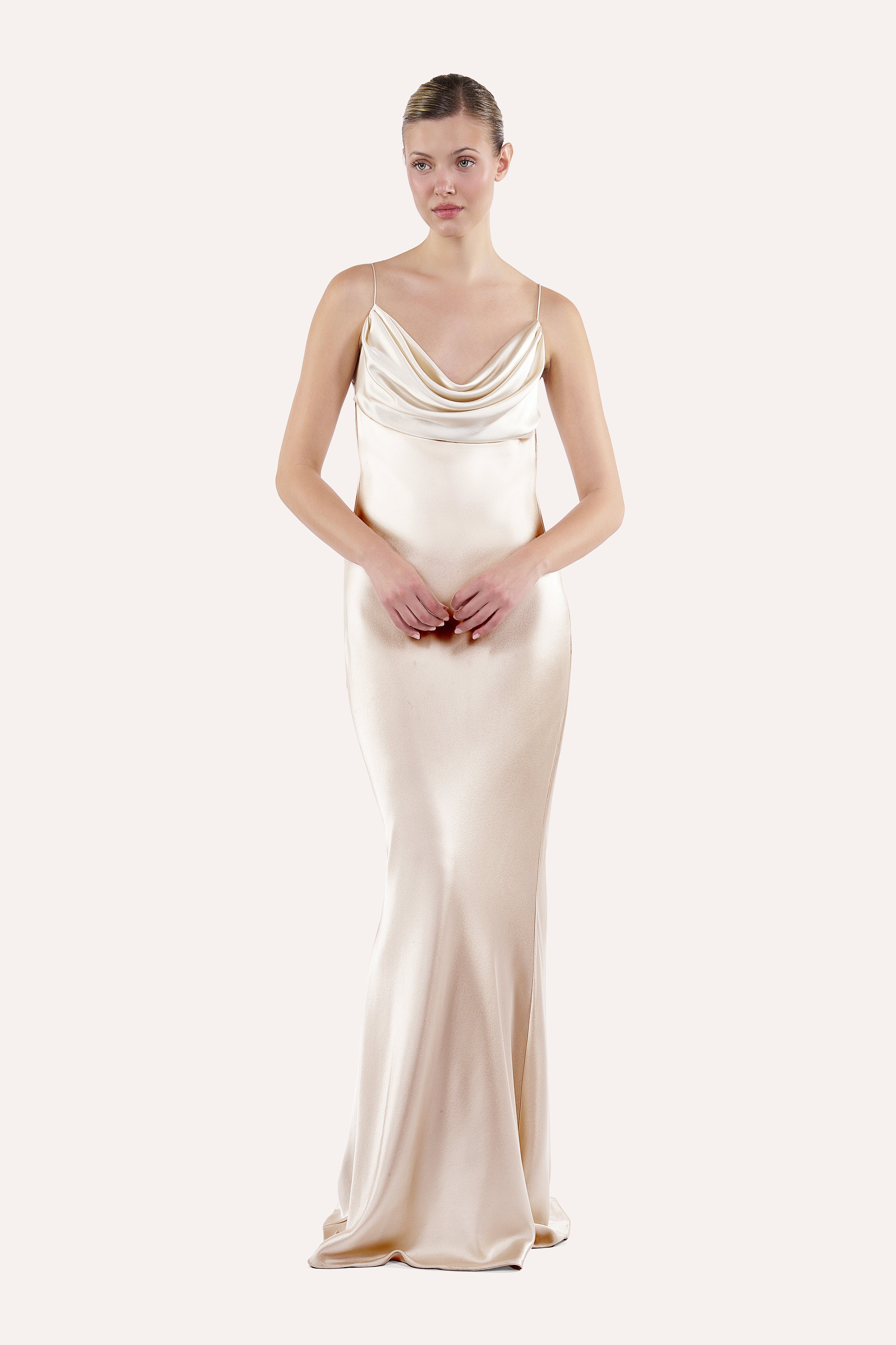 Cowl slip dress