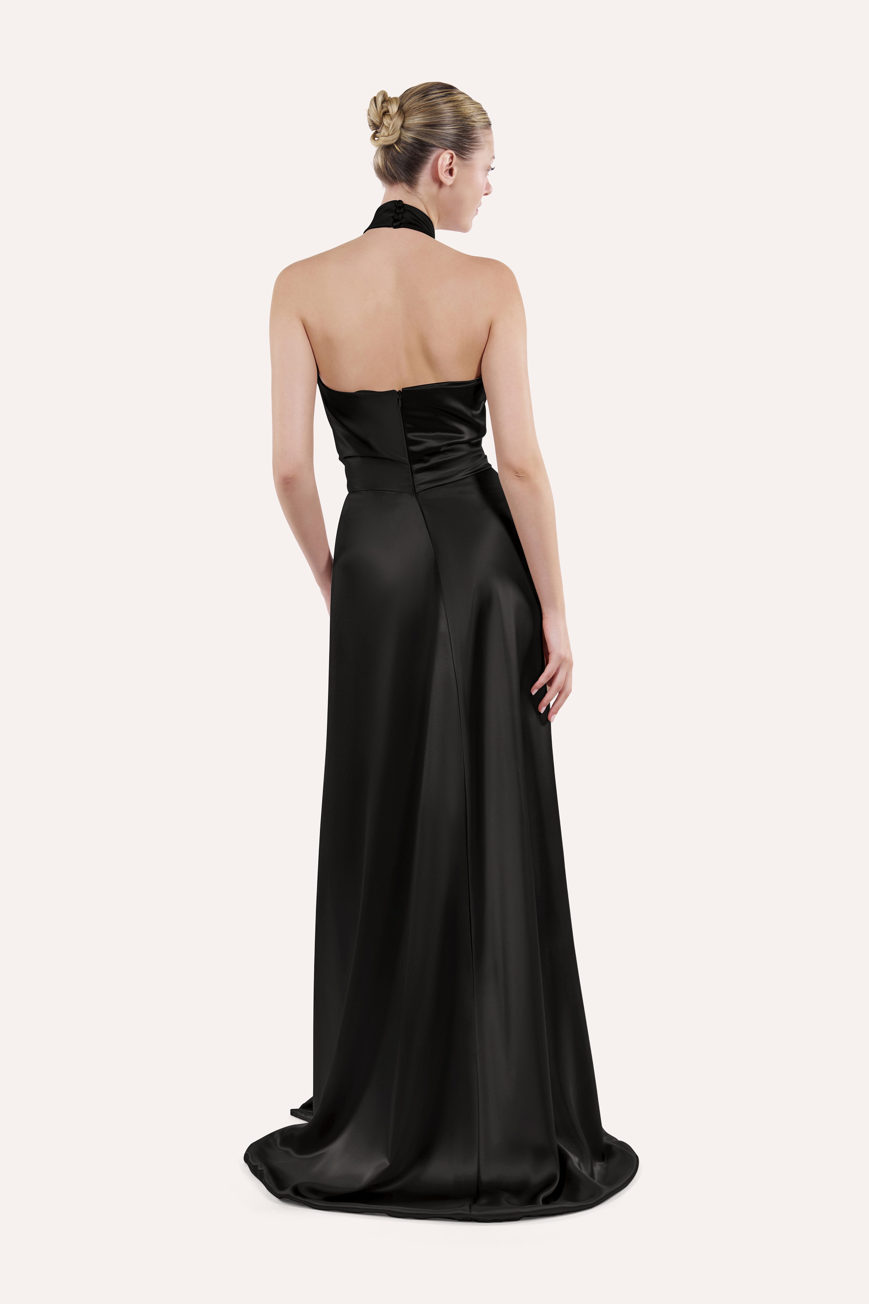 Draped halter dress