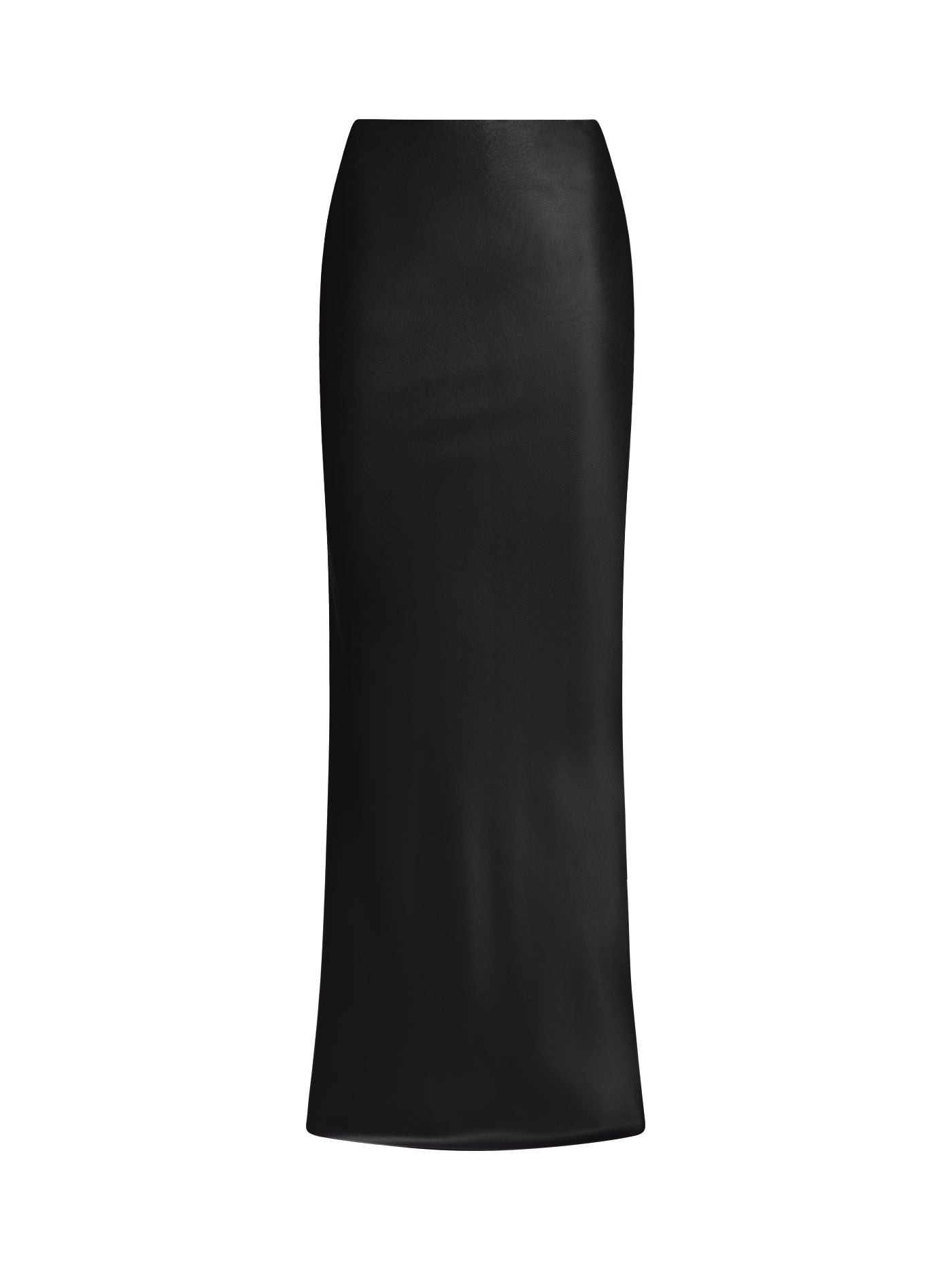 Long Bias-Cut Silk Skirt with Tail