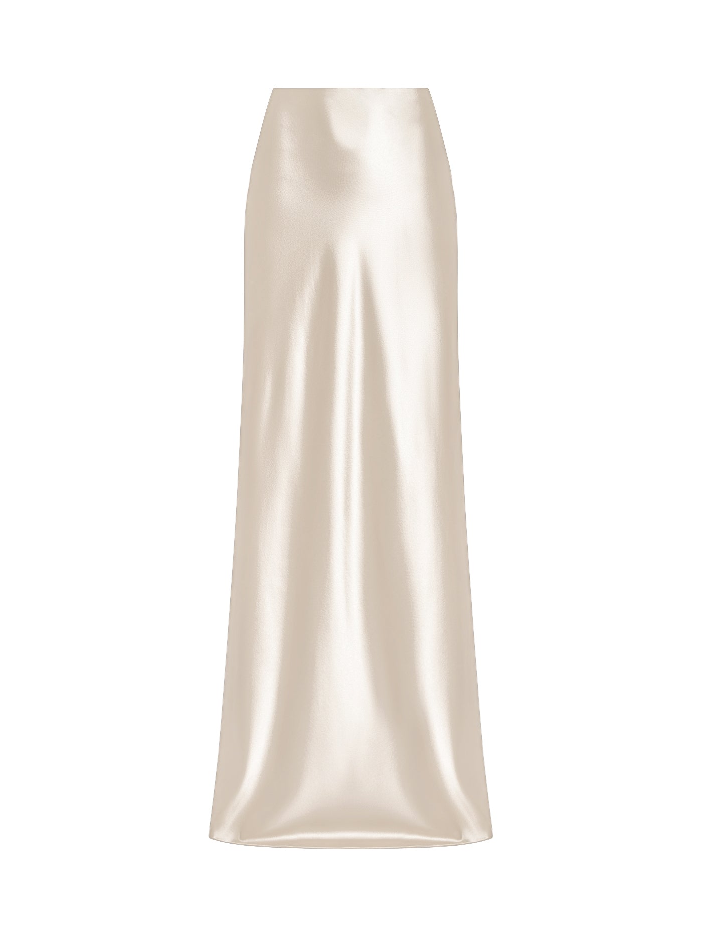 A-Line Bias-Cut Long Silk Skirt