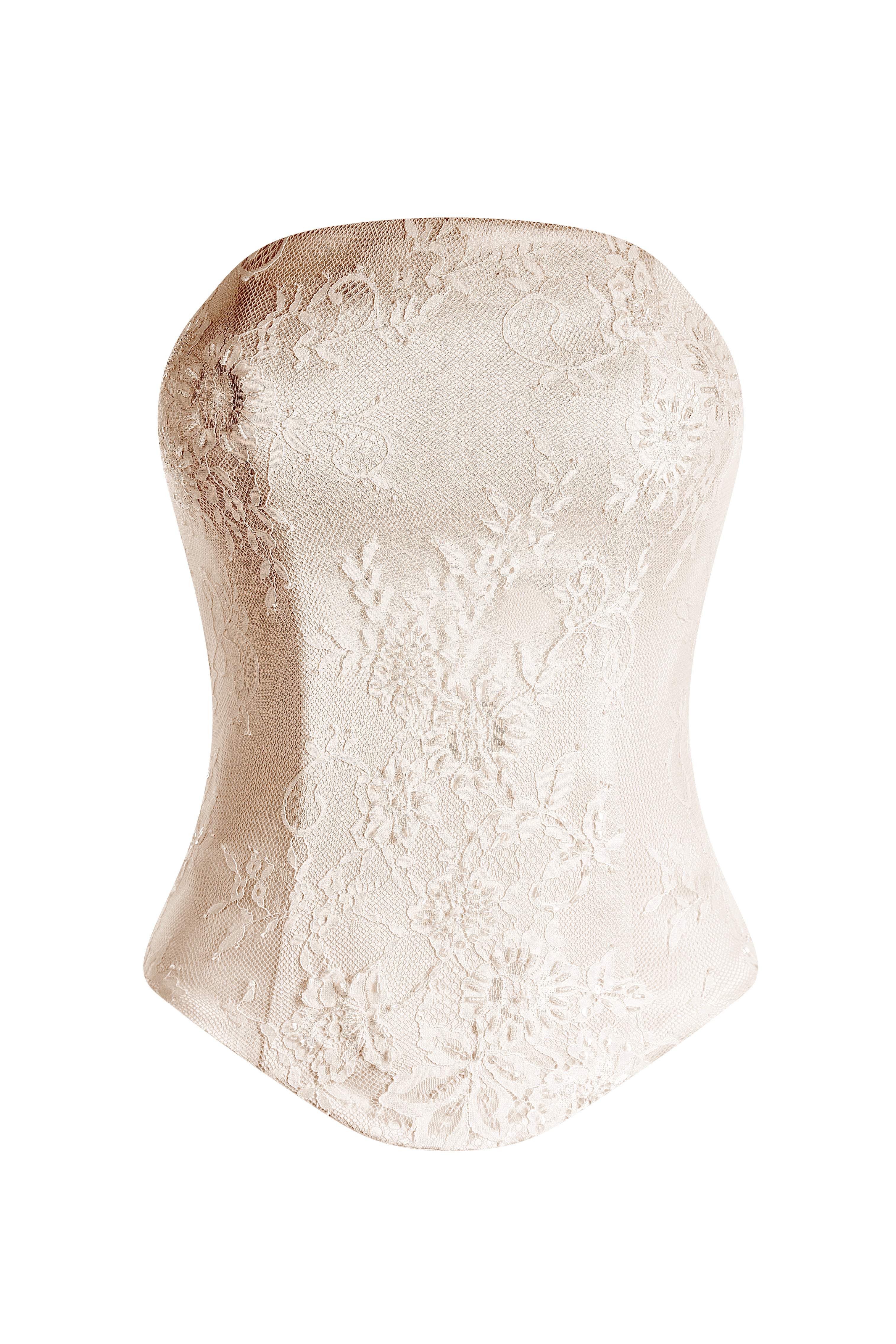 Embellished Lace Round Corset
