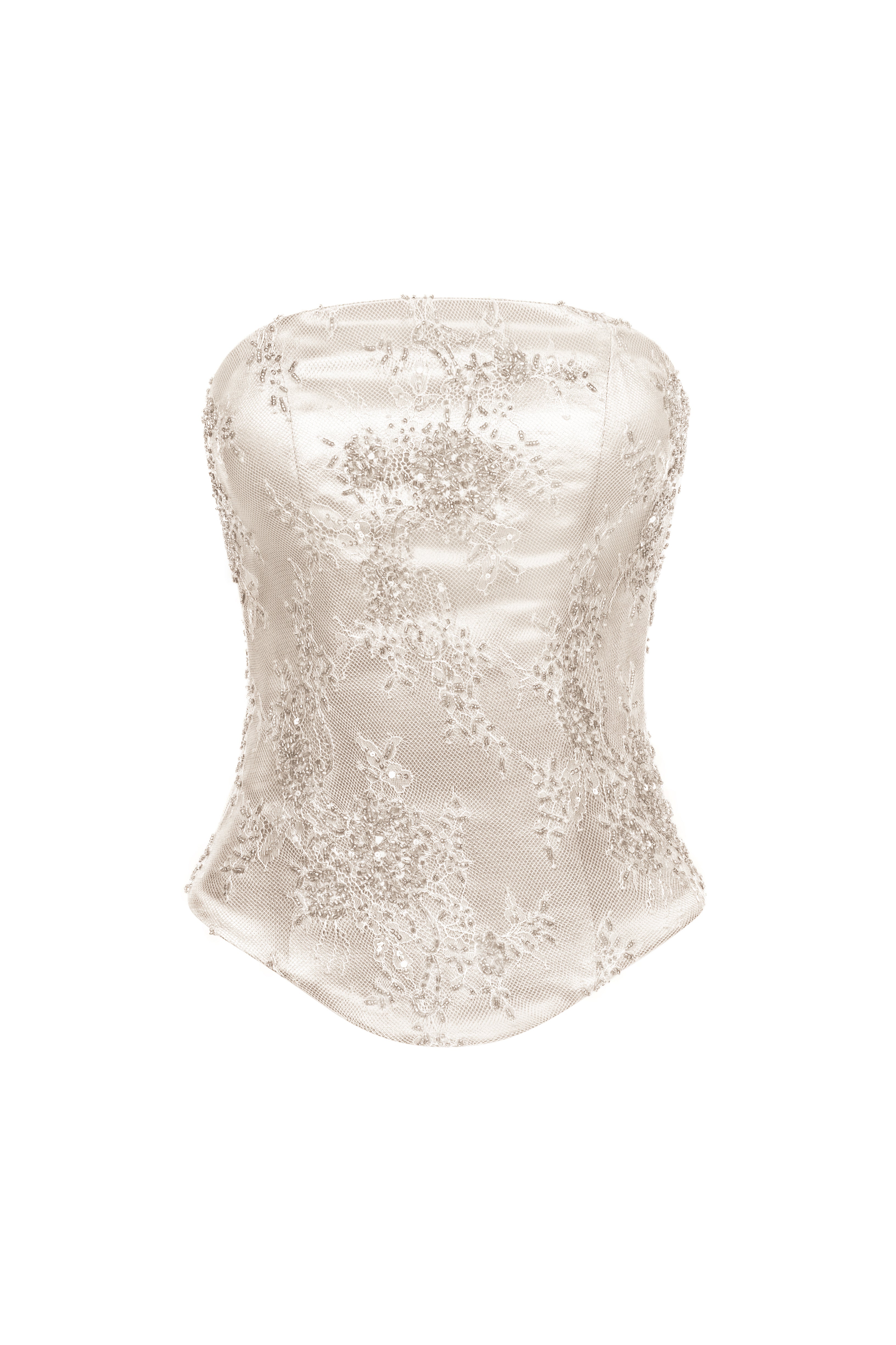 Embellished Lace Round Corset