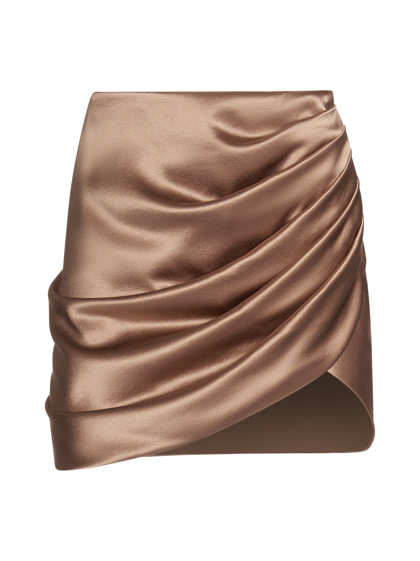 Draped Silk Short Skirt
