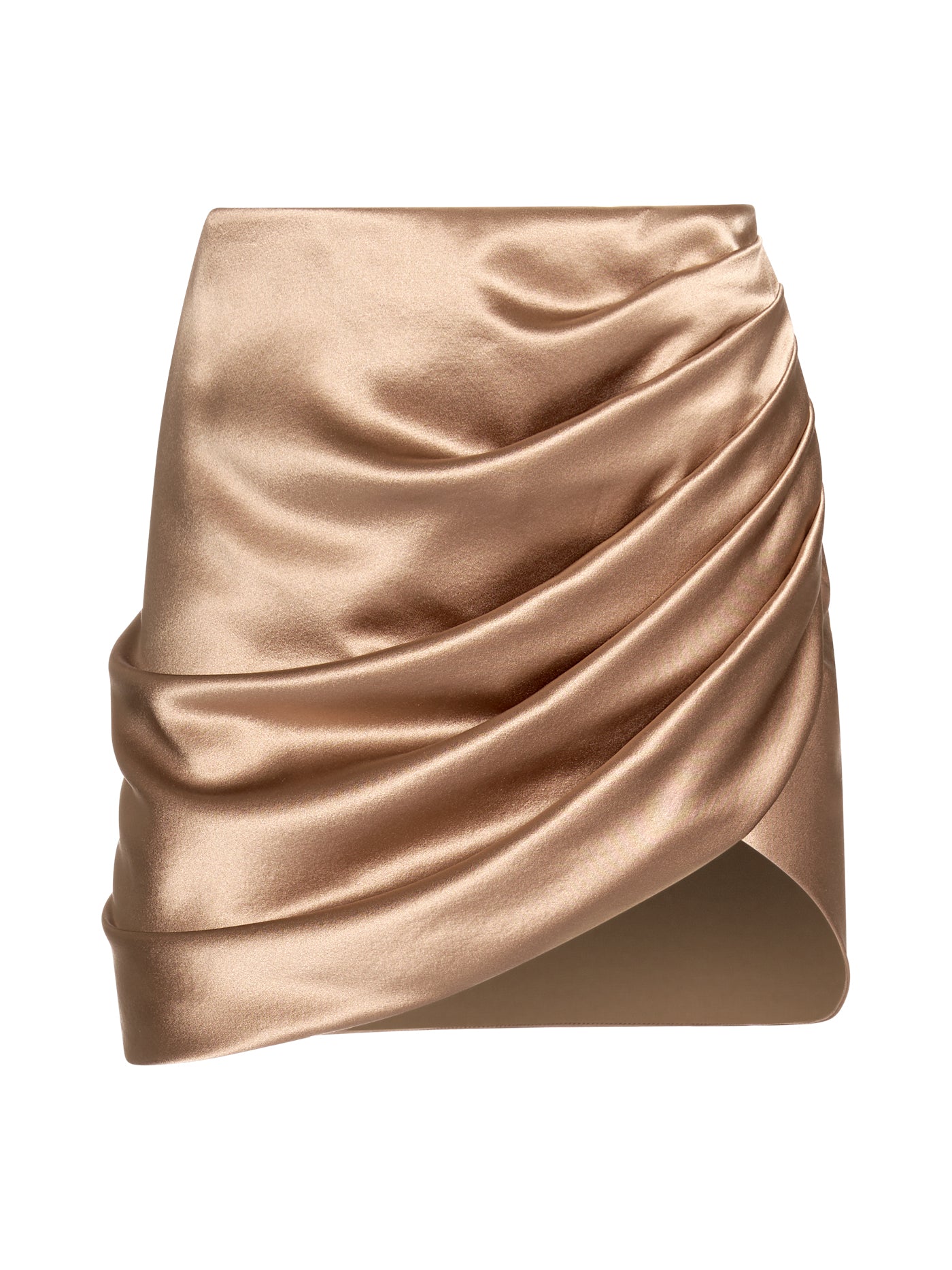 Draped Silk Short Skirt