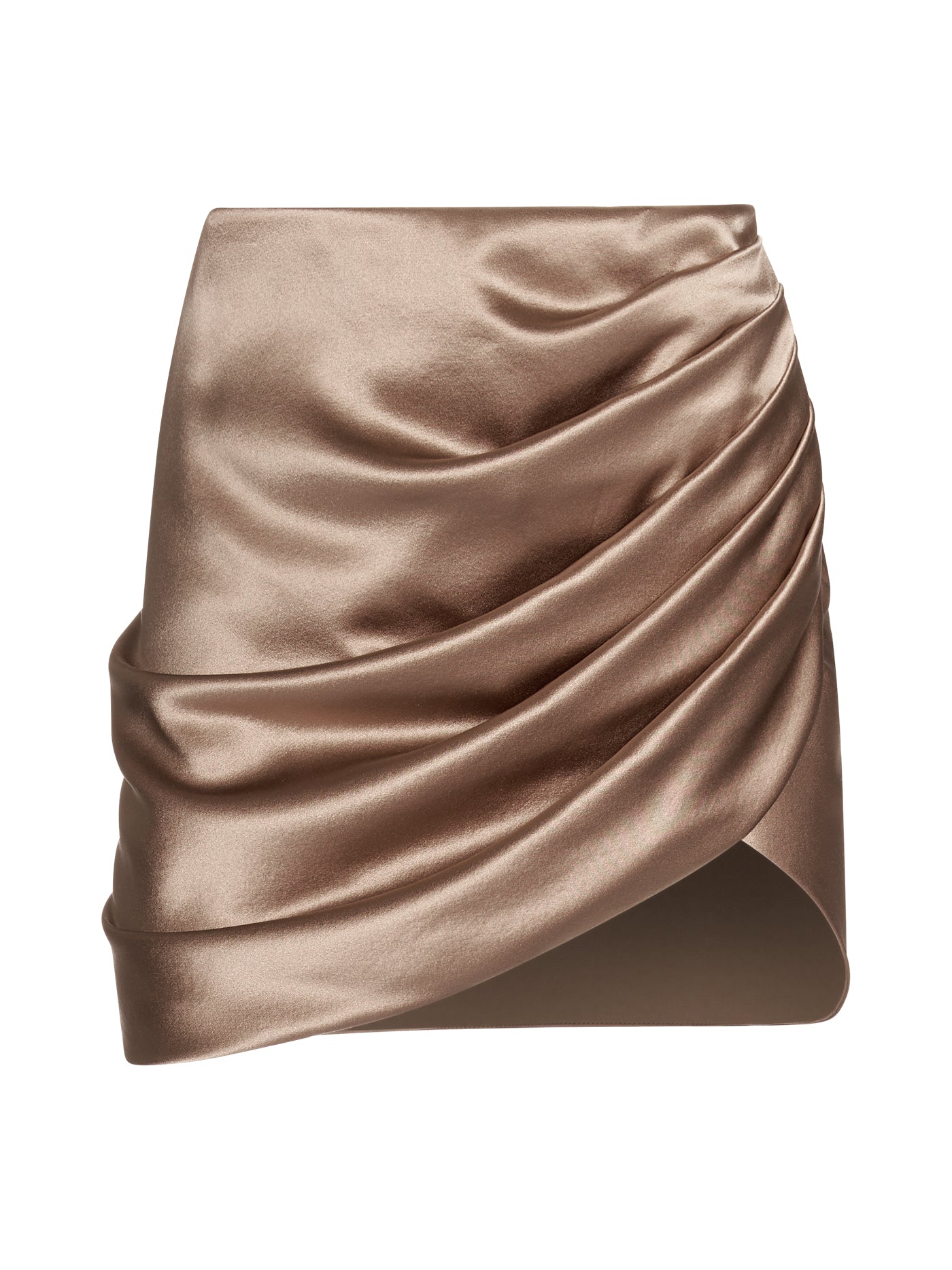 Draped Silk Short Skirt
