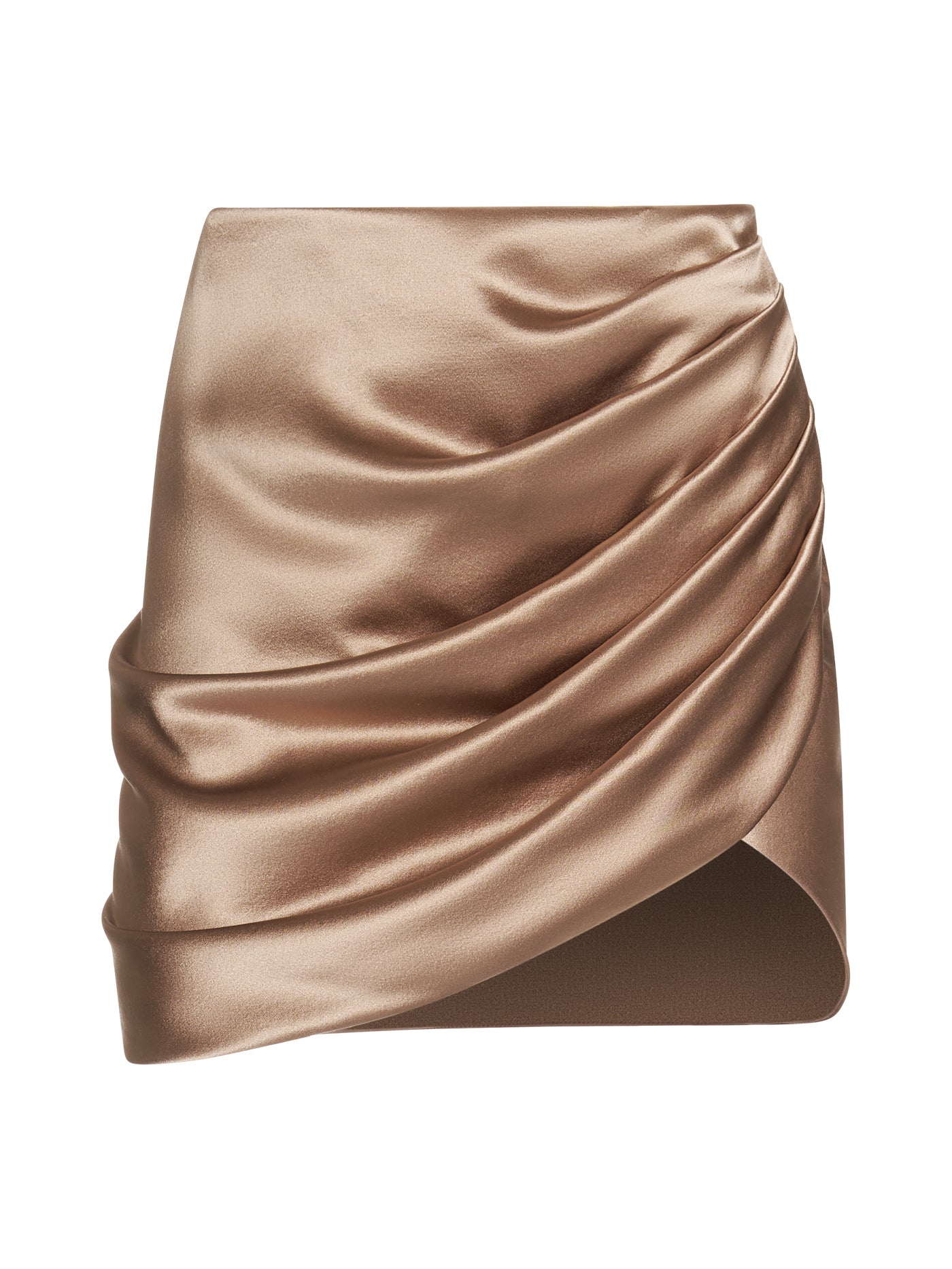 Draped Silk Short Skirt