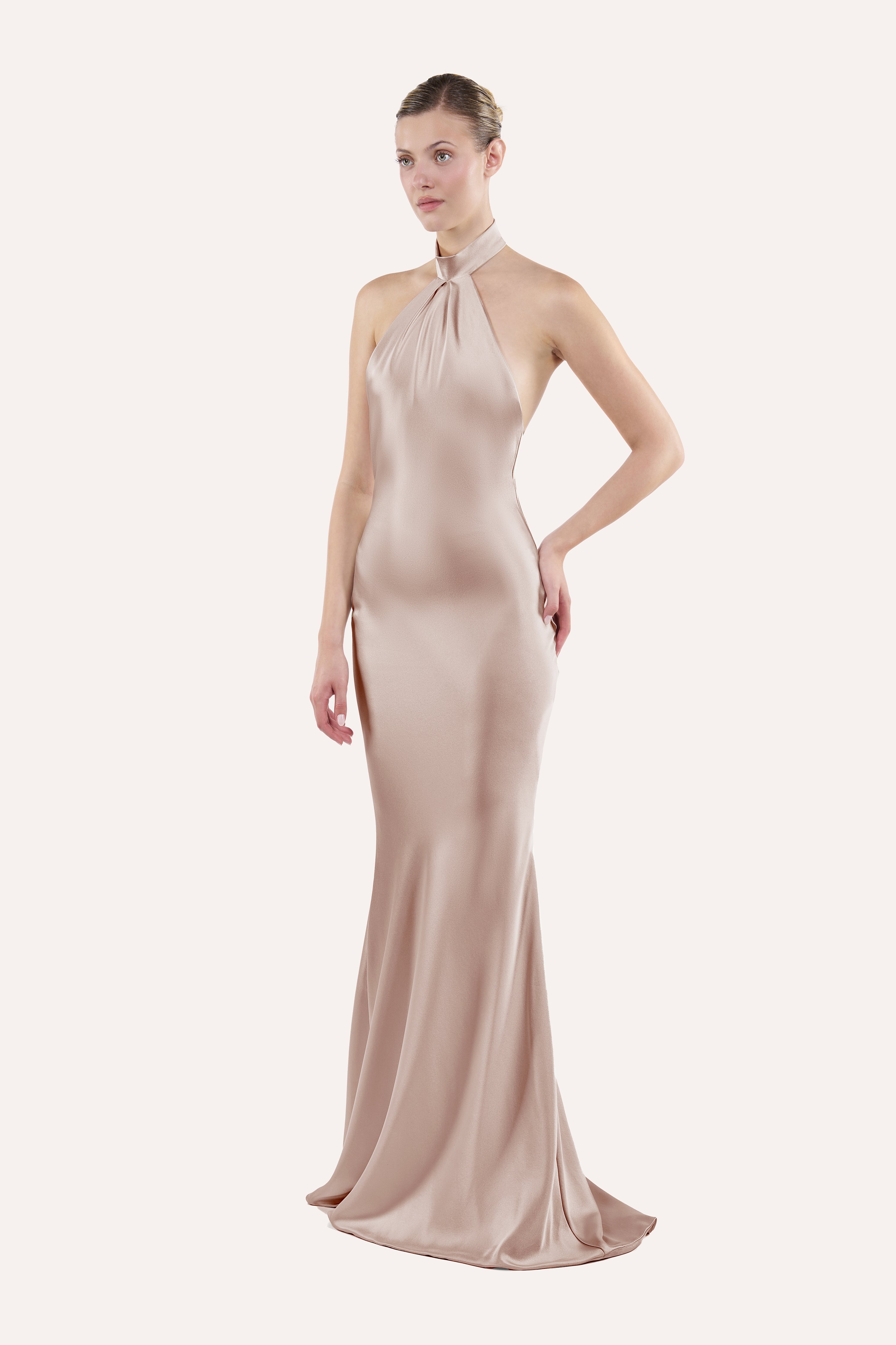 Halter slip dress