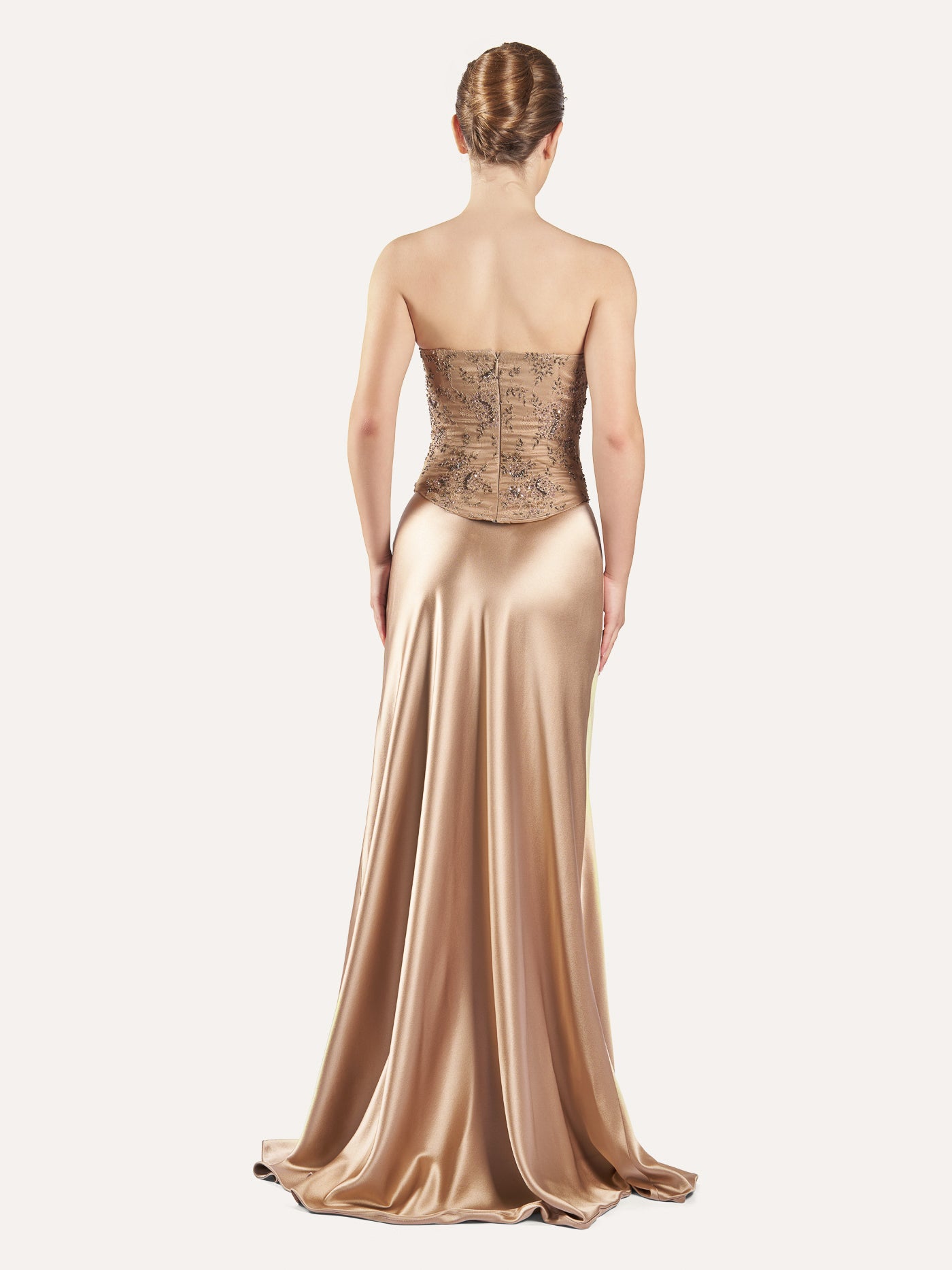 A-Shape Bias-Cut Long Silk Skirt