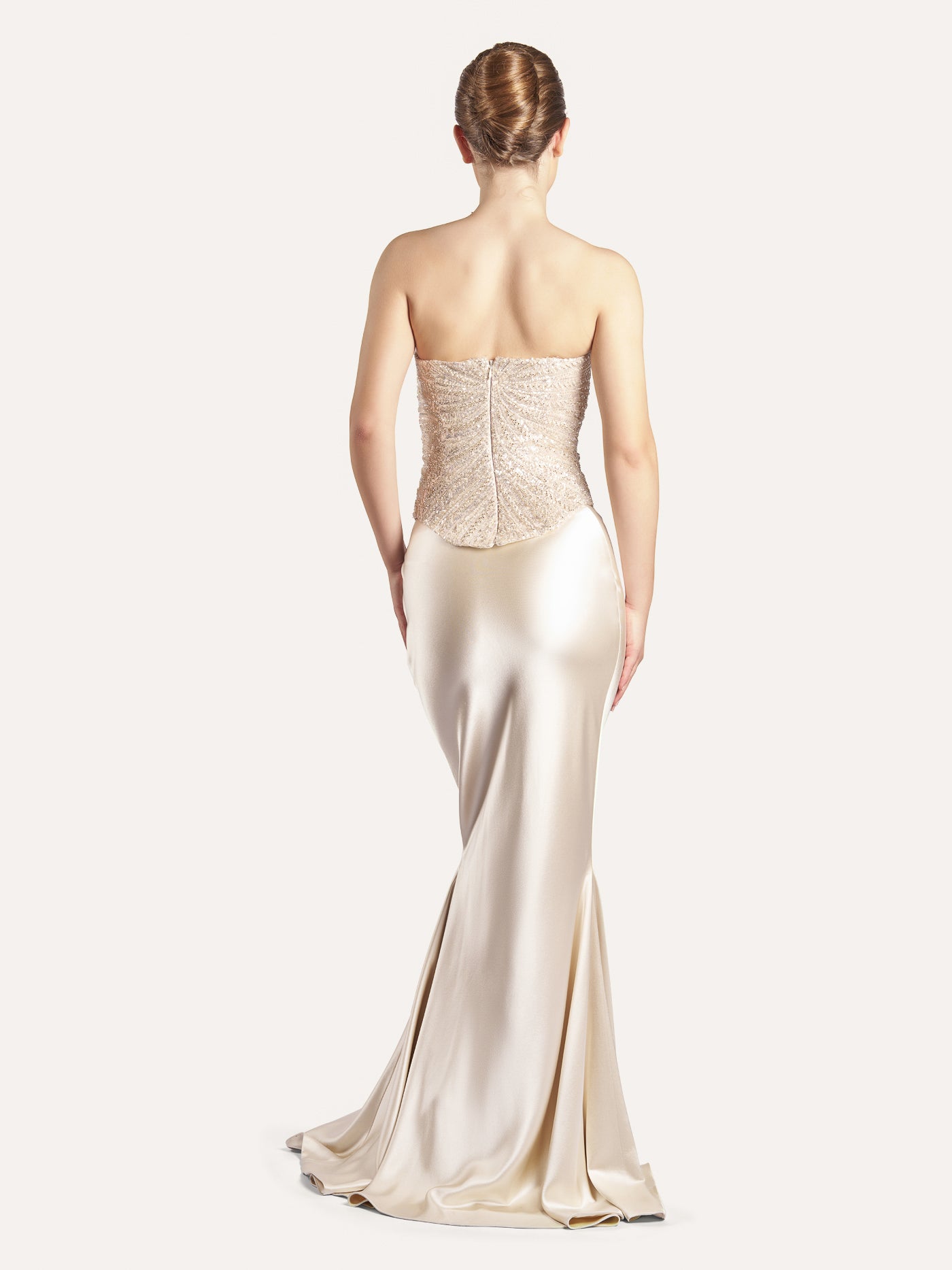 Sequined Round Silk Corset