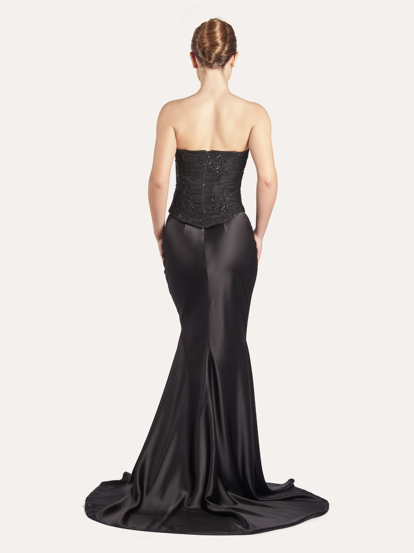 Embellished Lace Silk Corset
