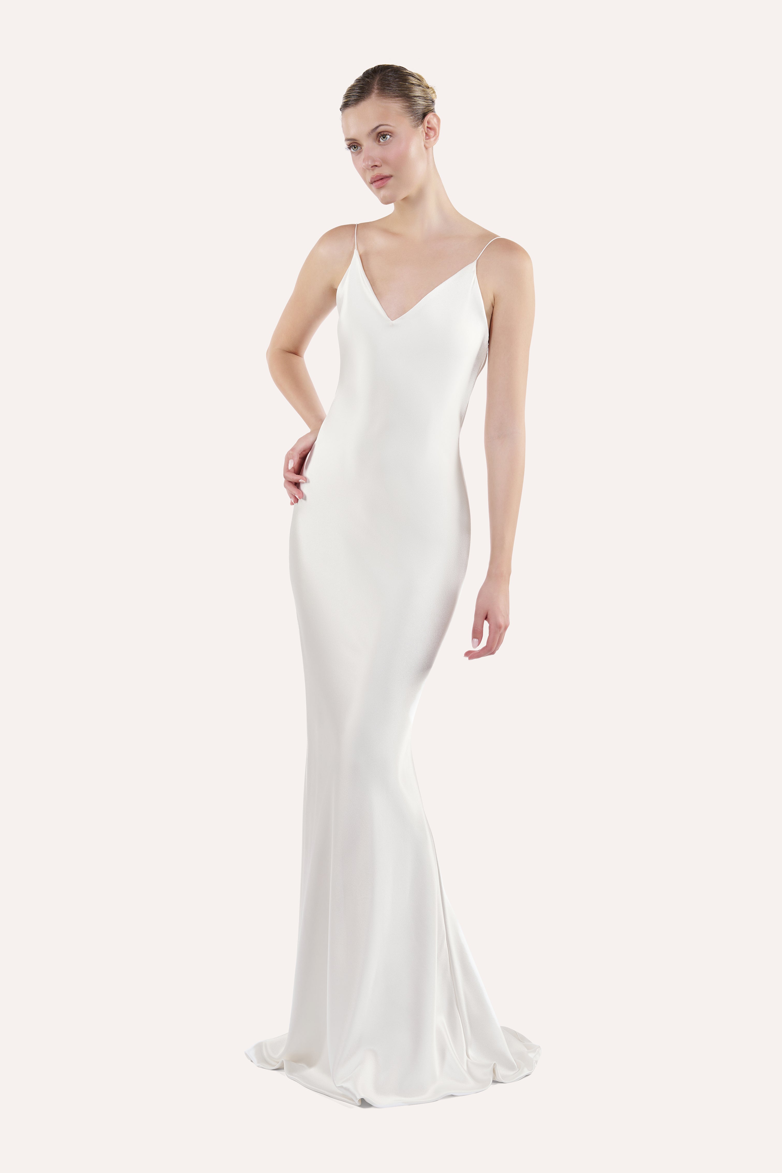 V-neck slip dress