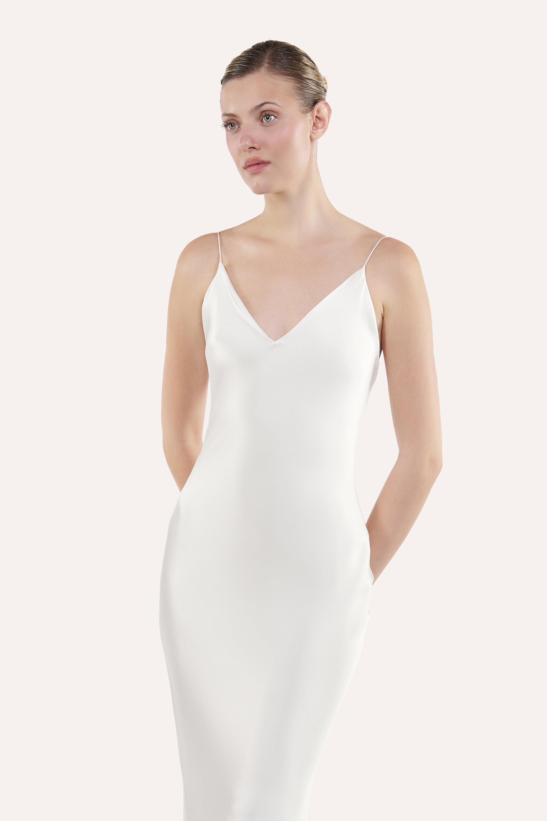 V-neck slip dress
