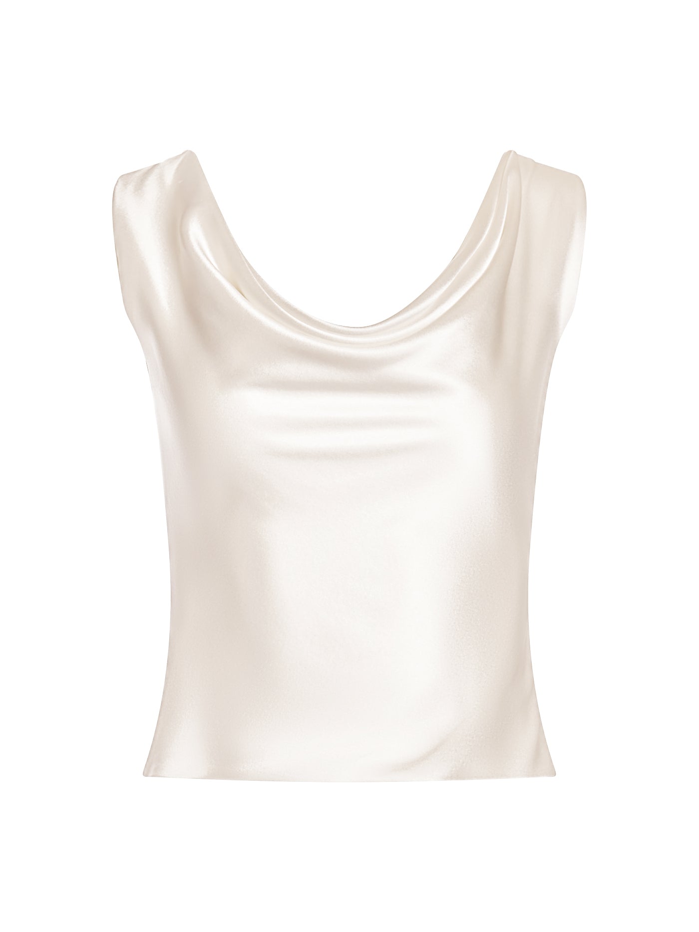 Draped Cowl Silk Blouse