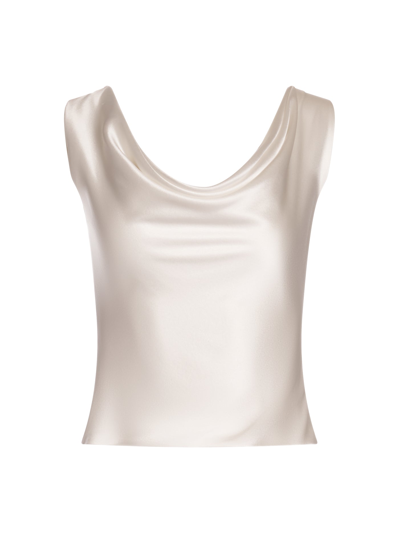 Draped Cowl Silk Blouse