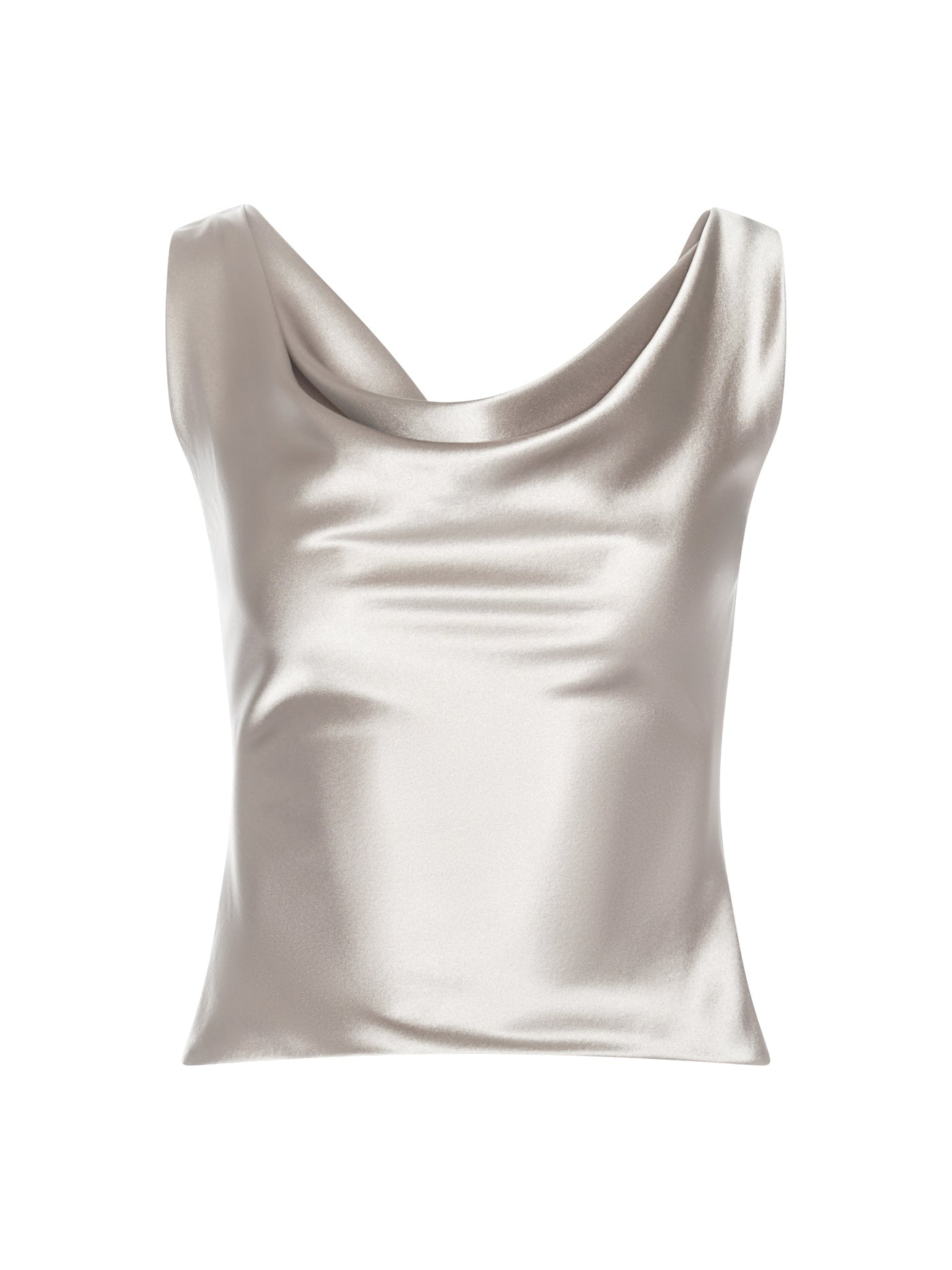 Draped Cowl Silk Blouse
