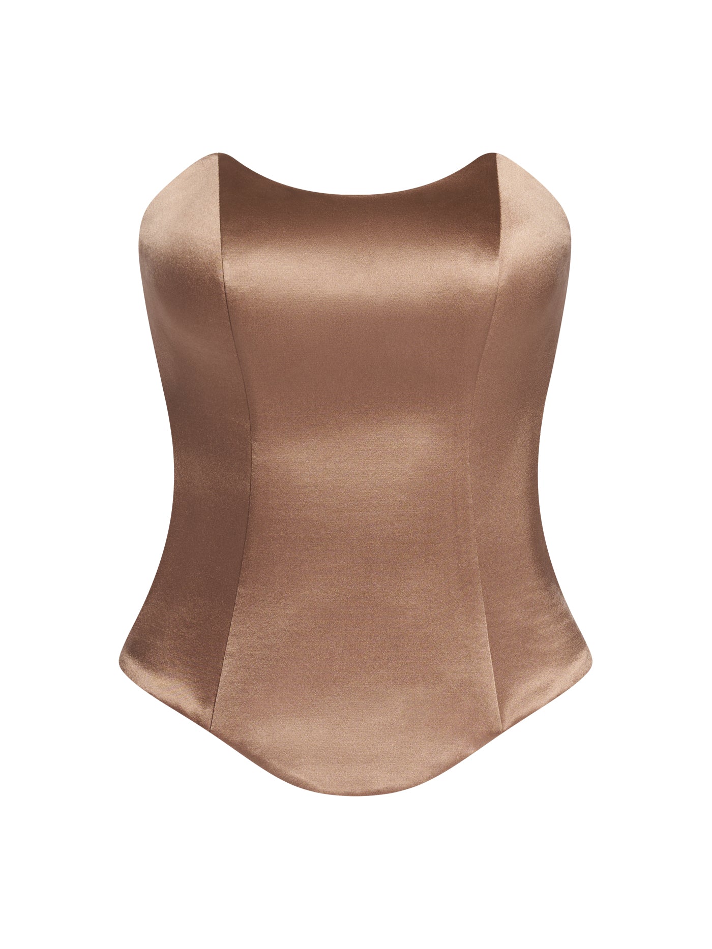 Silk Corset with Boat Neckline