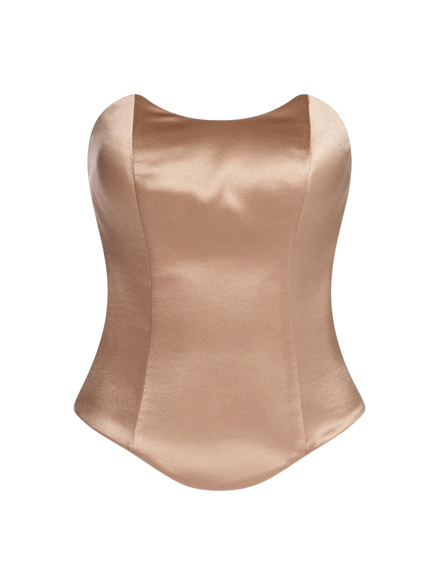 Silk Corset with Boat Neckline