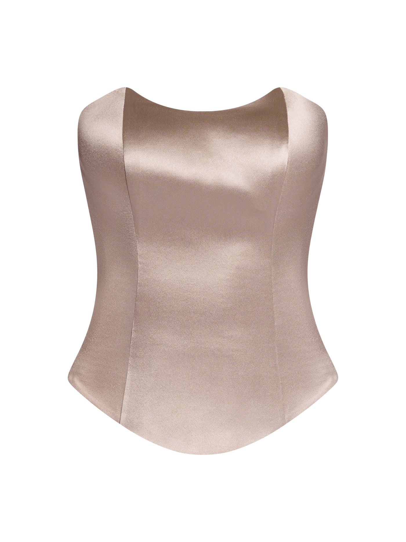 Silk Corset with Boat Neckline