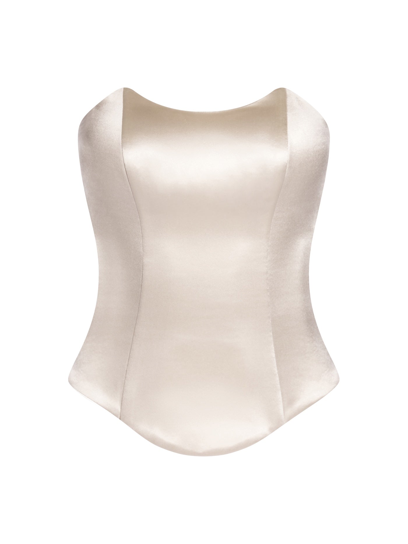 Silk Corset with Boat Neckline
