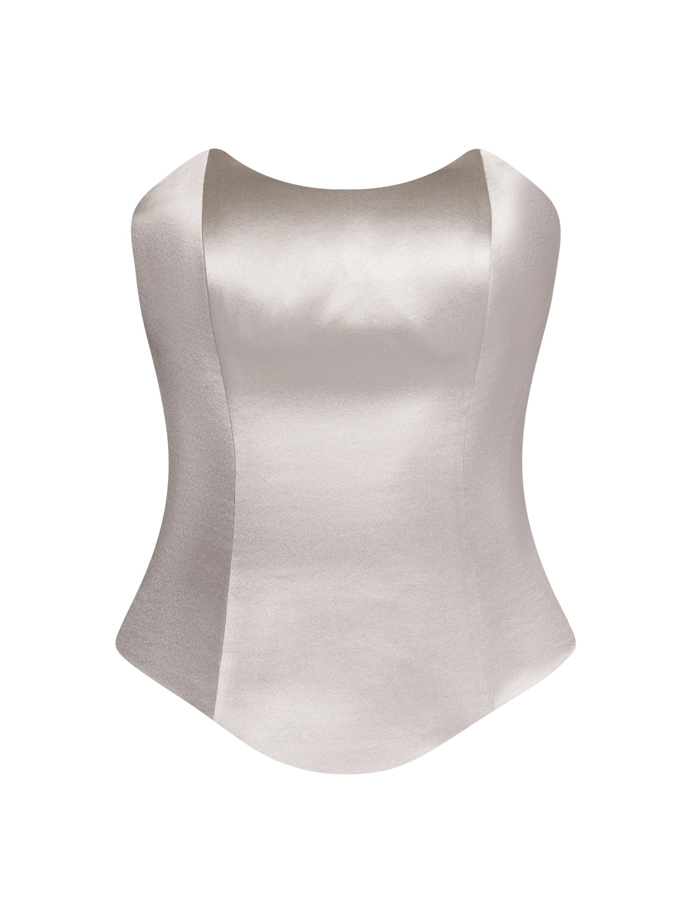 Silk Corset with Boat Neckline