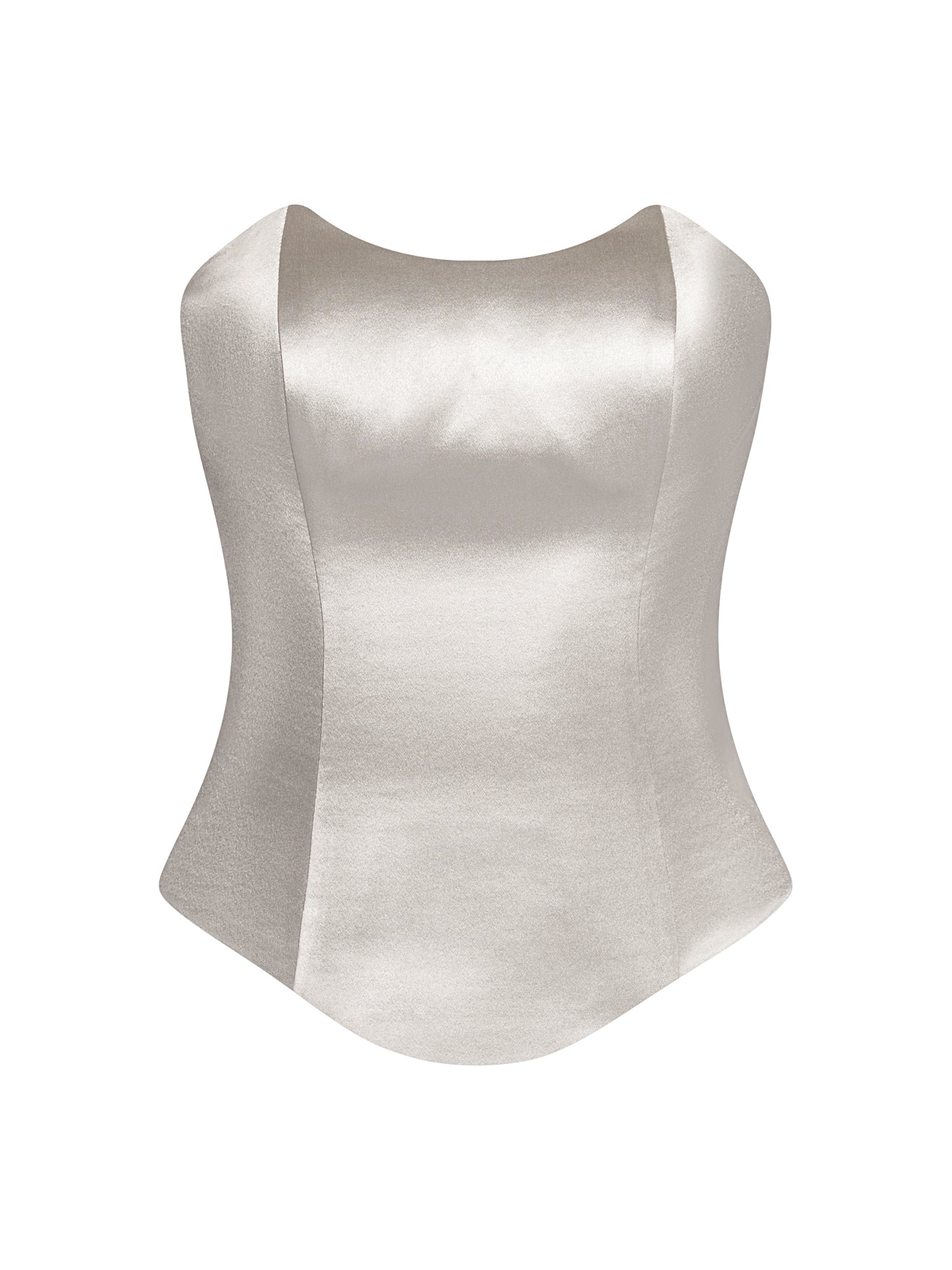 Silk Corset with Boat Neckline