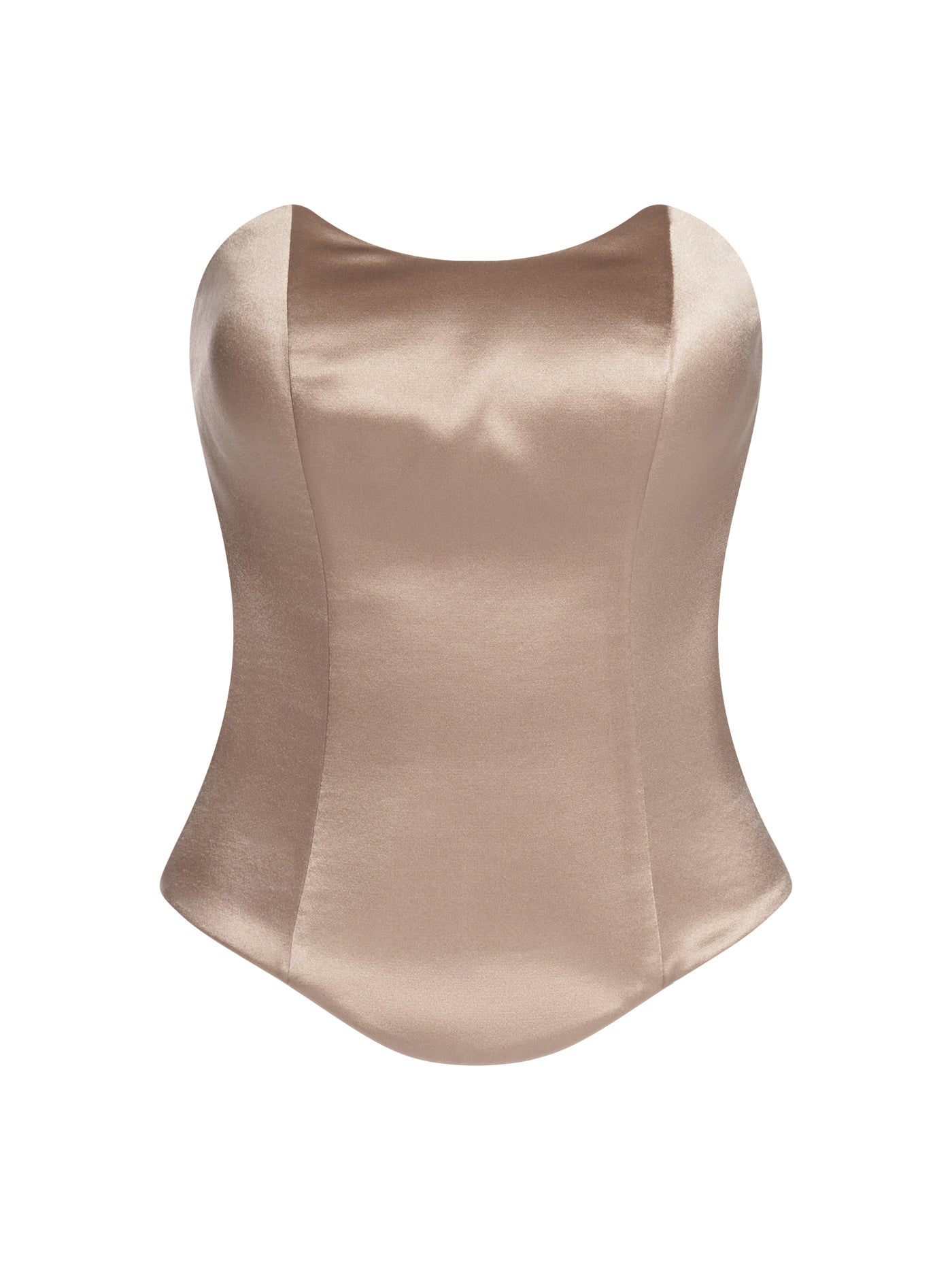 Silk Corset with Boat Neckline