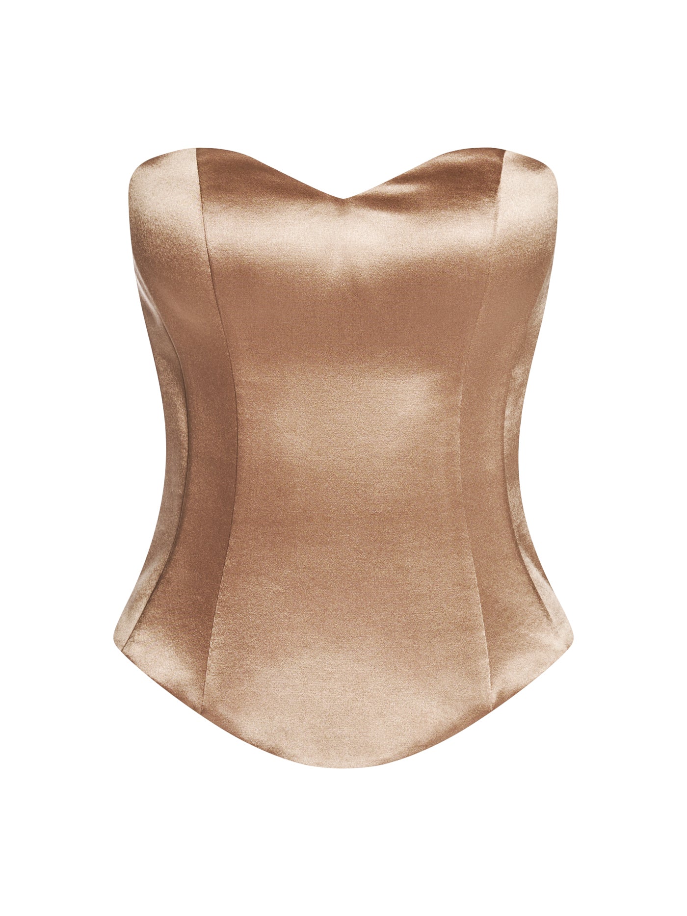 Silk Corset with Boat Neckline