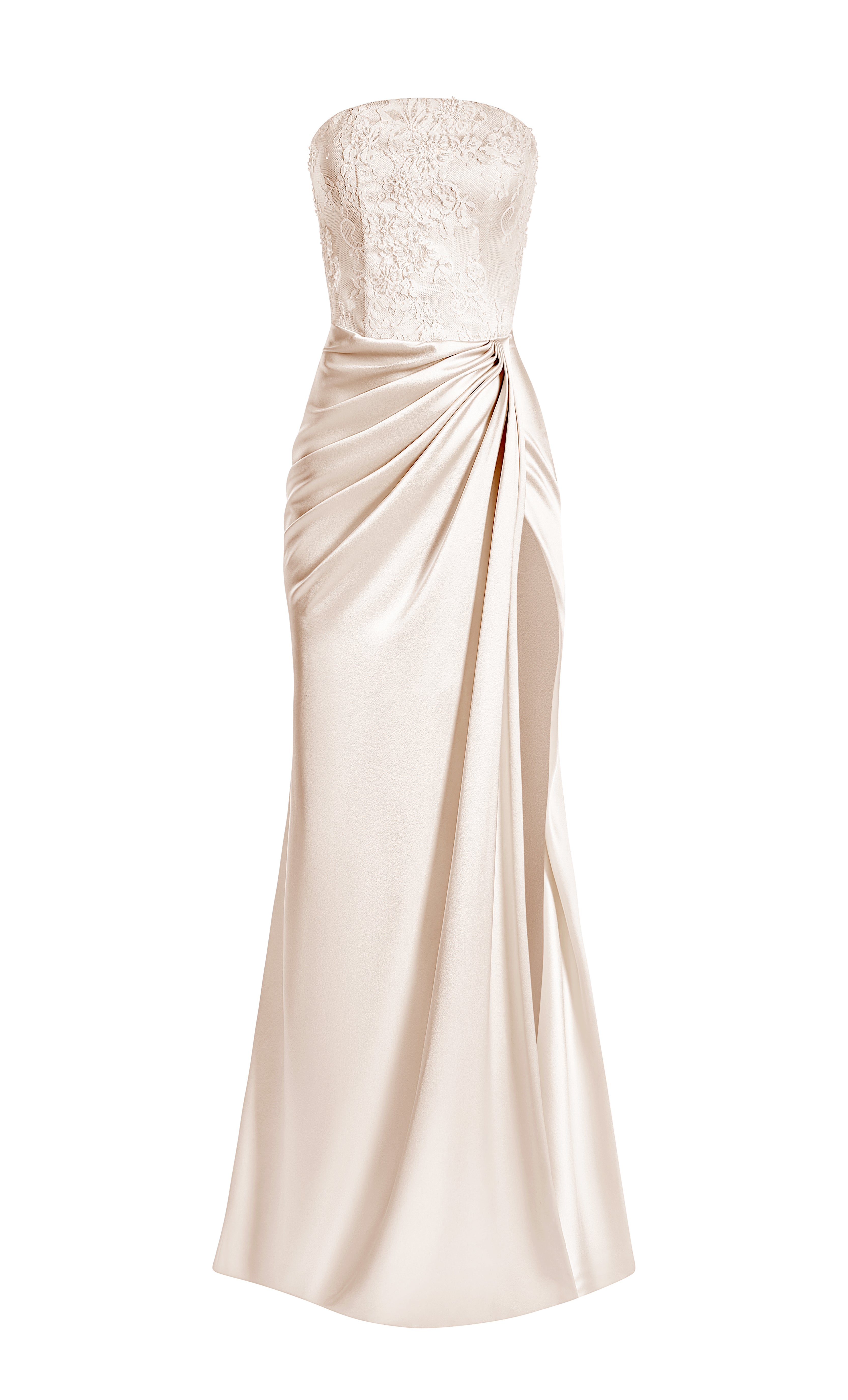 Round-neck draped dress