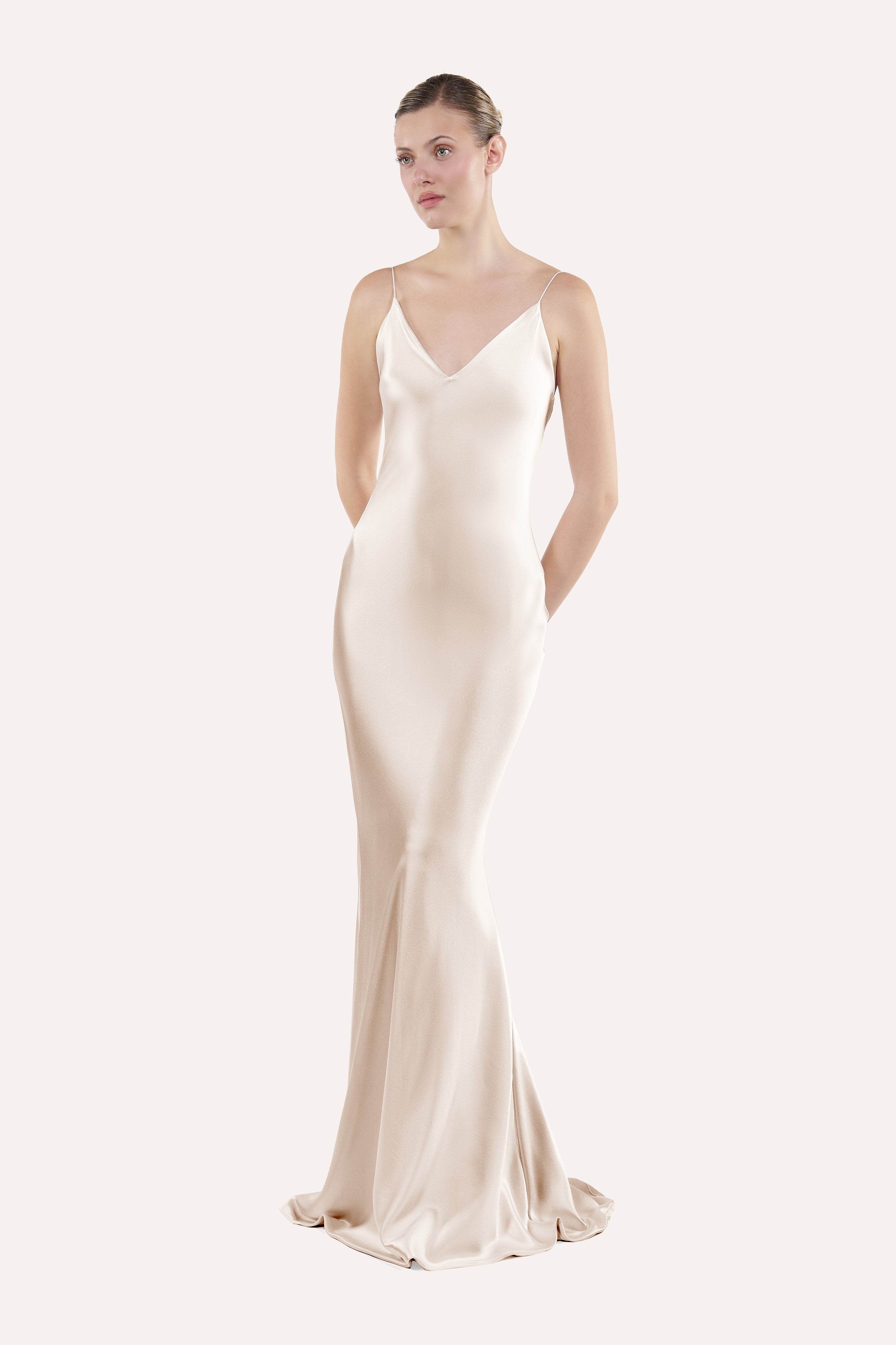 V-neck slip dress