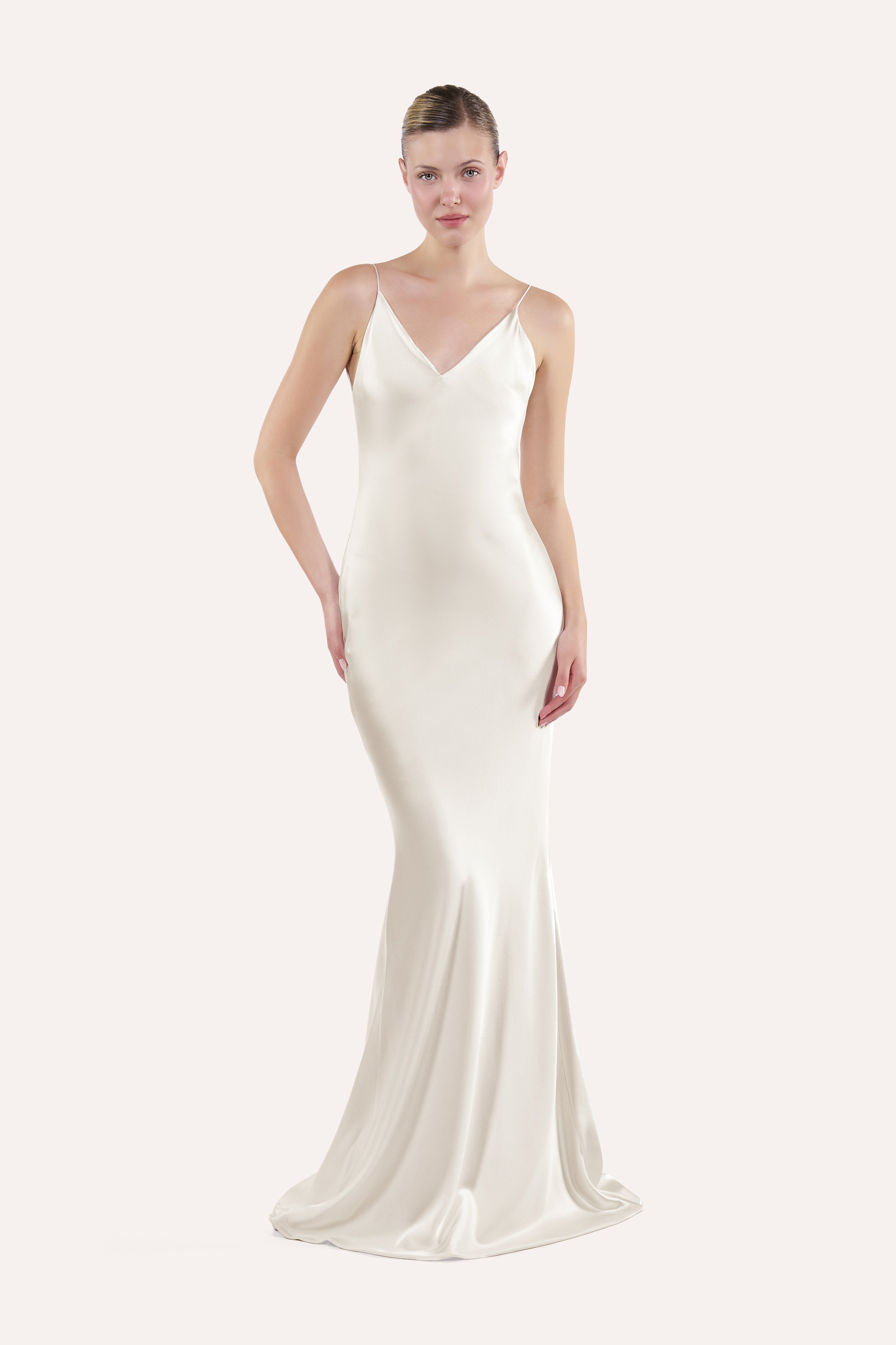 V-neck slip dress